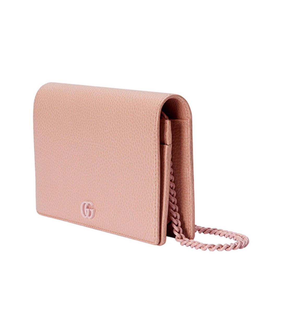 GUCCI Розовая кожаная сумка через плечо, фото 2