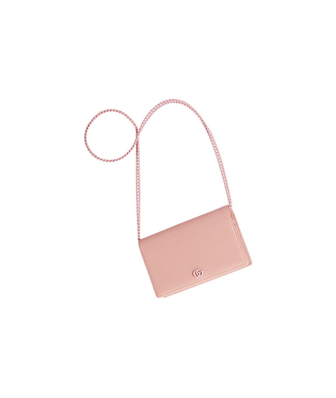 GUCCI Розовая кожаная сумка через плечо, фото 5