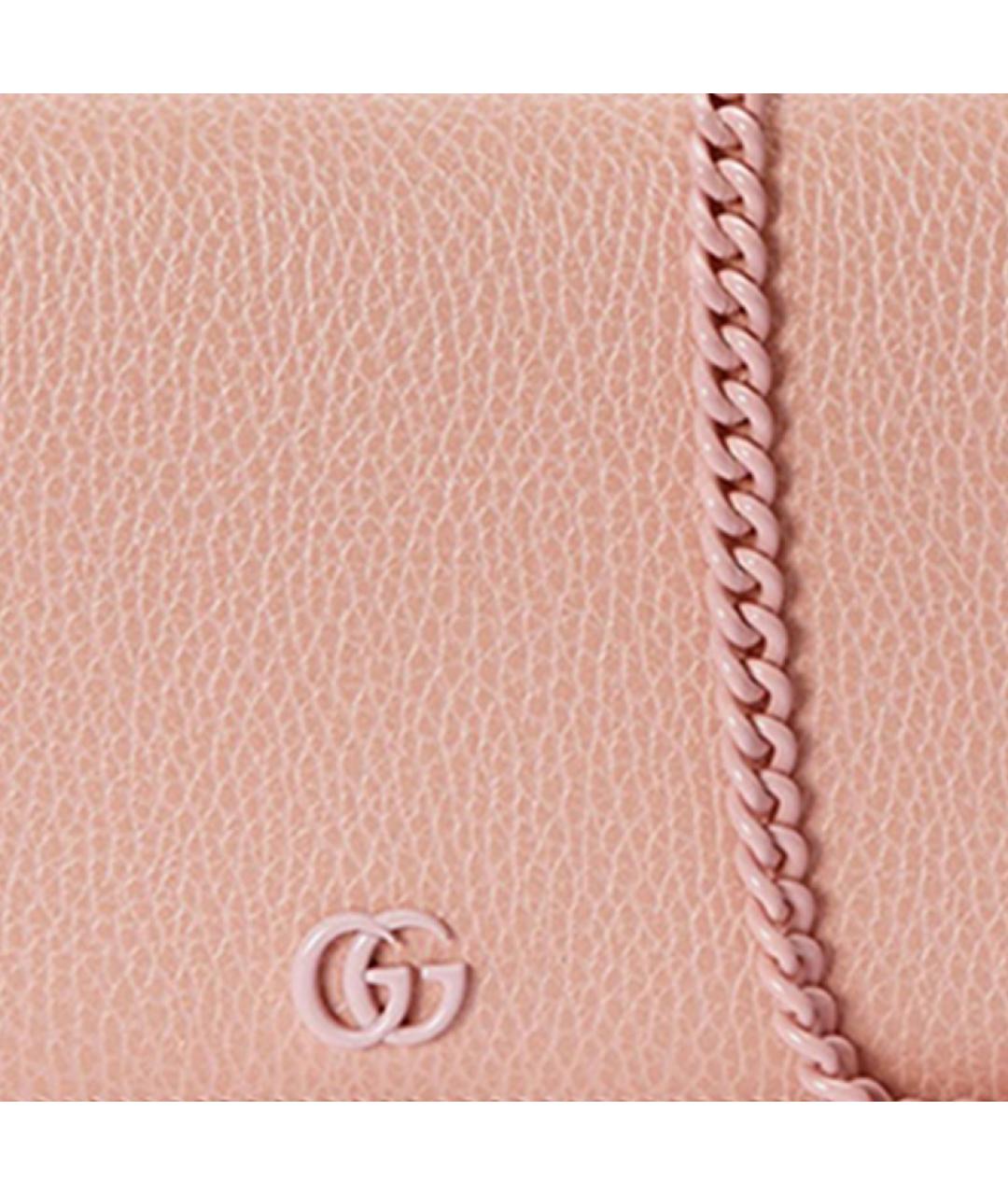 GUCCI Розовая кожаная сумка через плечо, фото 9