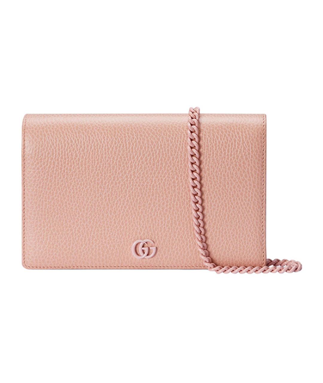 GUCCI Розовая кожаная сумка через плечо, фото 1