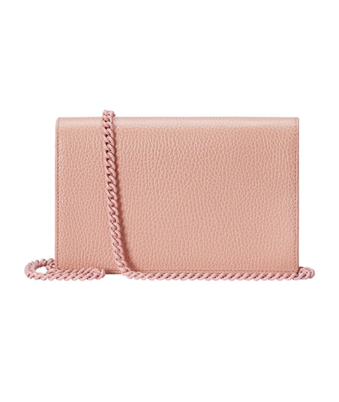 GUCCI Розовая кожаная сумка через плечо, фото 4