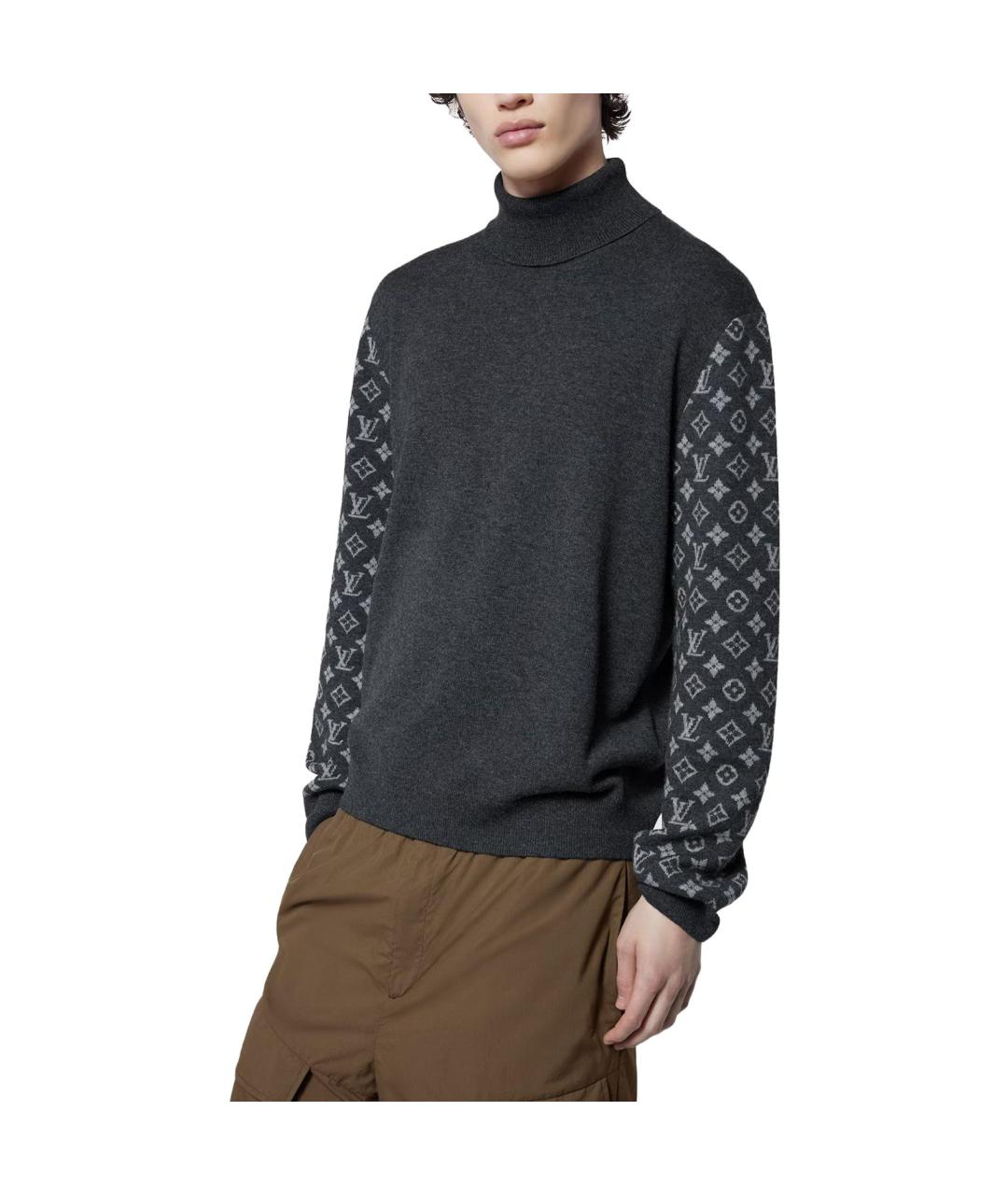 LOUIS VUITTON Черный кашемировый джемпер / свитер, фото 5