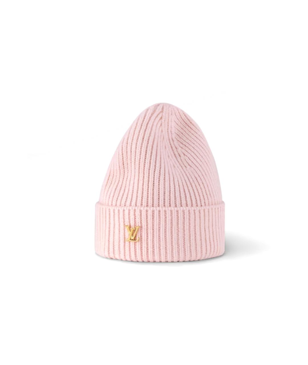 LOUIS VUITTON Розовая кашемировая шапка, фото 2