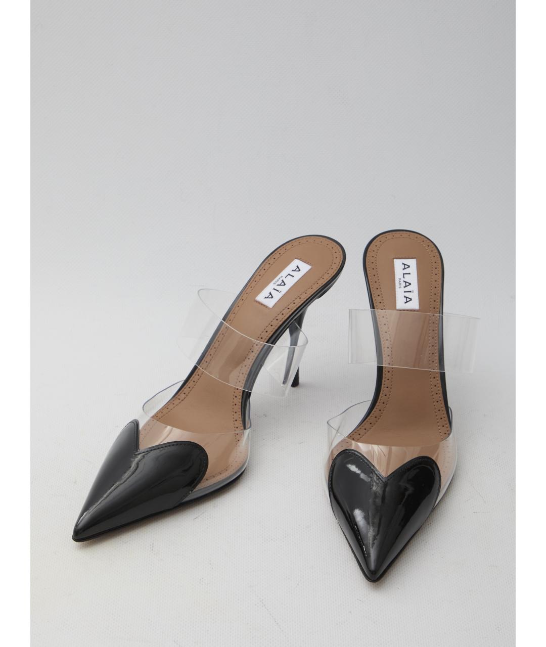 ALAIA Черные кожаные мюли, фото 4