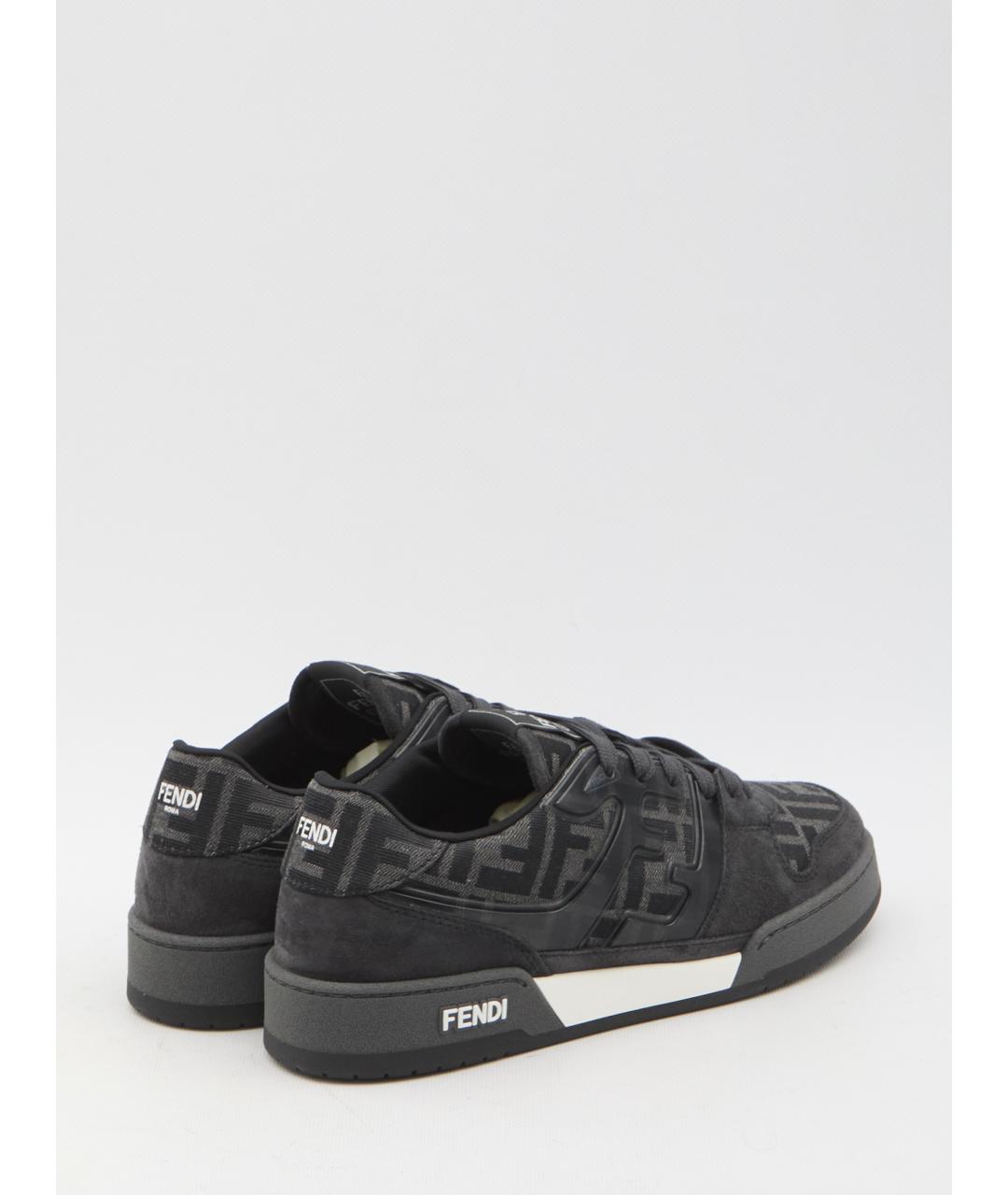 FENDI Серые текстильные низкие кроссовки / кеды, фото 3