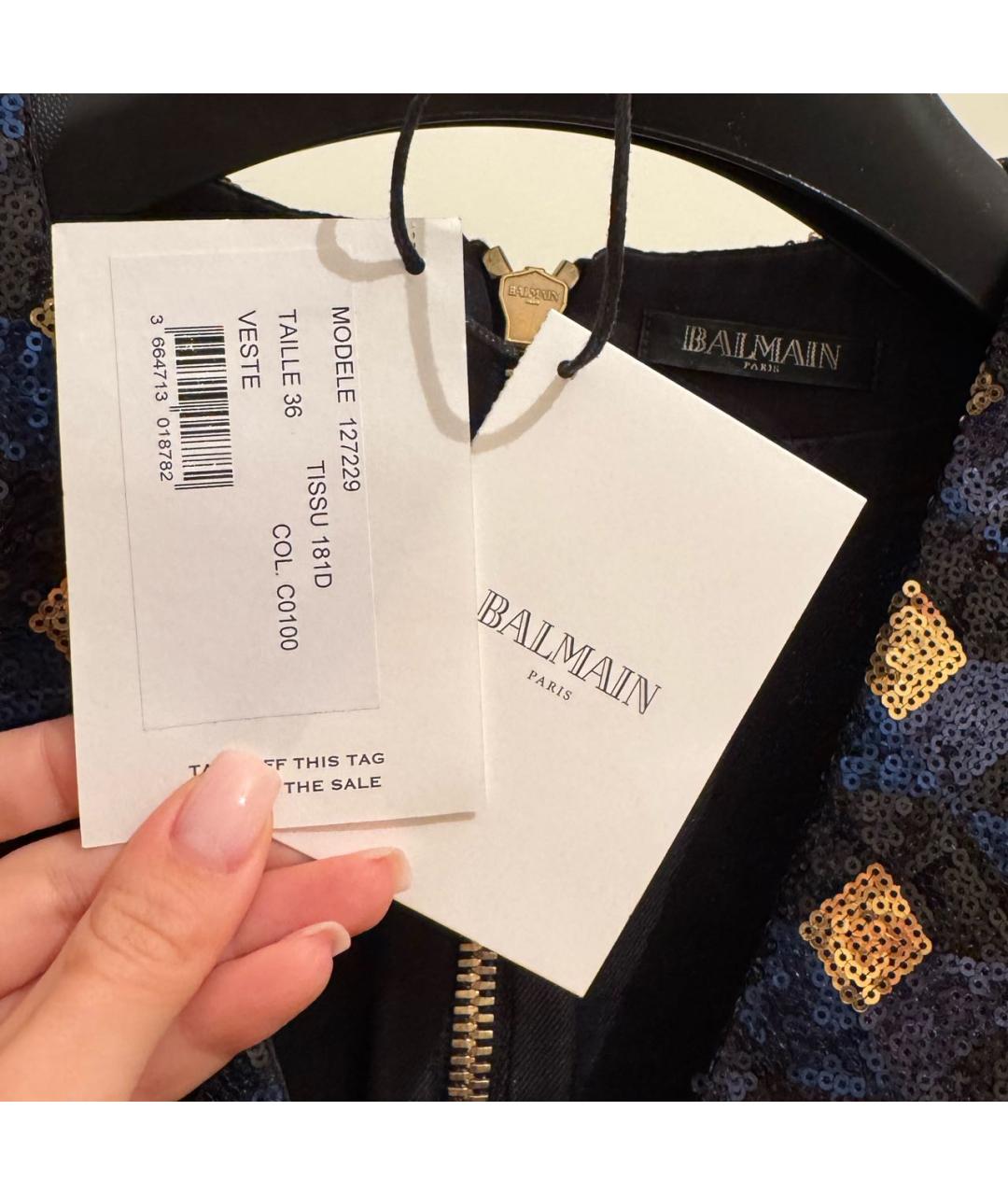 BALMAIN Мульти полиэстеровое коктейльное платье, фото 5