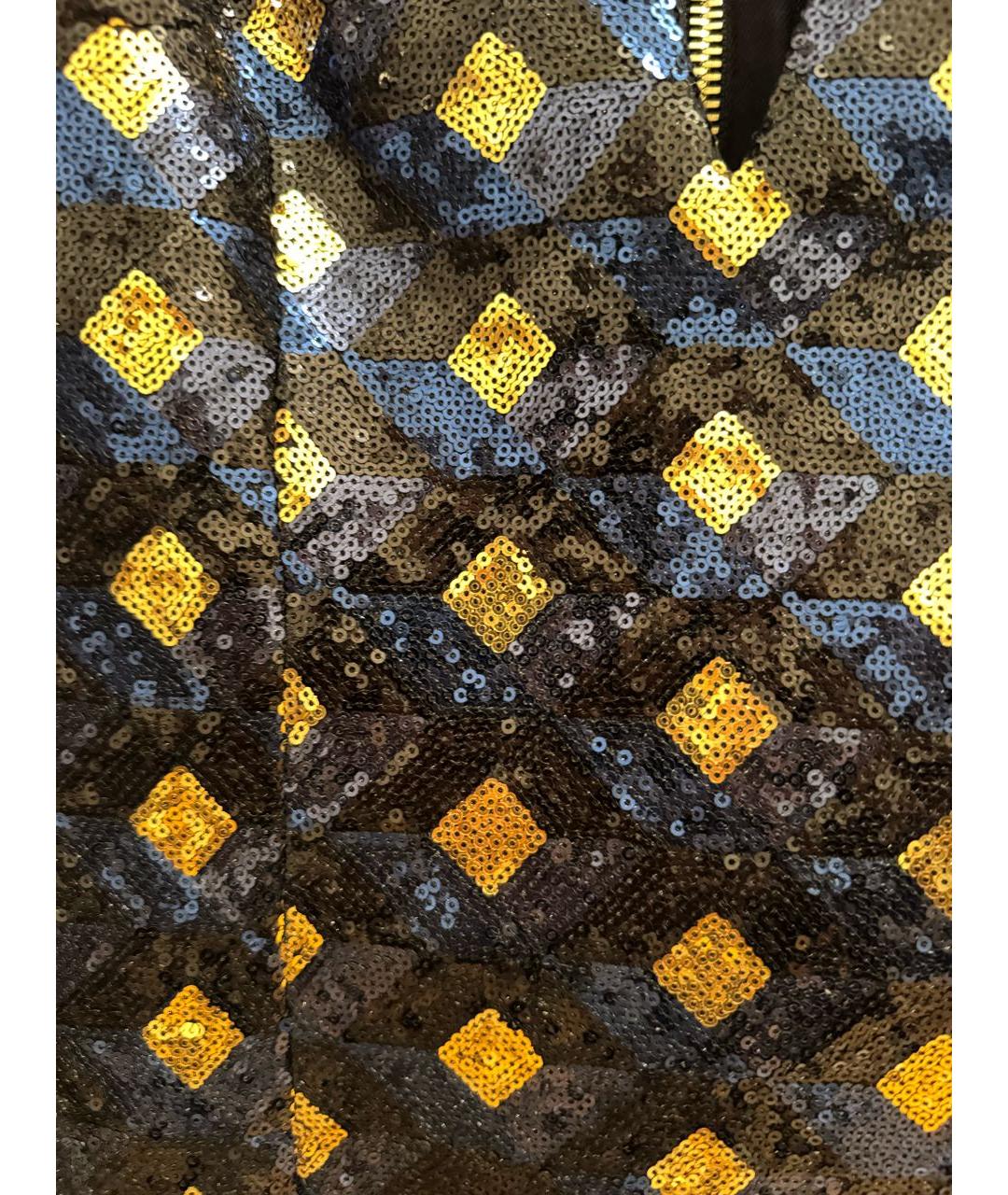 BALMAIN Мульти полиэстеровое коктейльное платье, фото 3