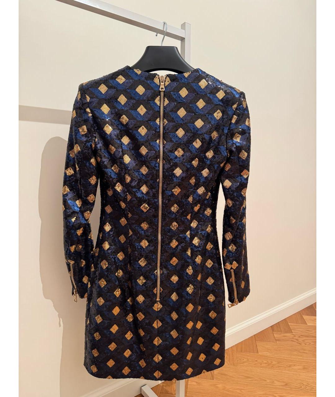 BALMAIN Мульти полиэстеровое коктейльное платье, фото 2