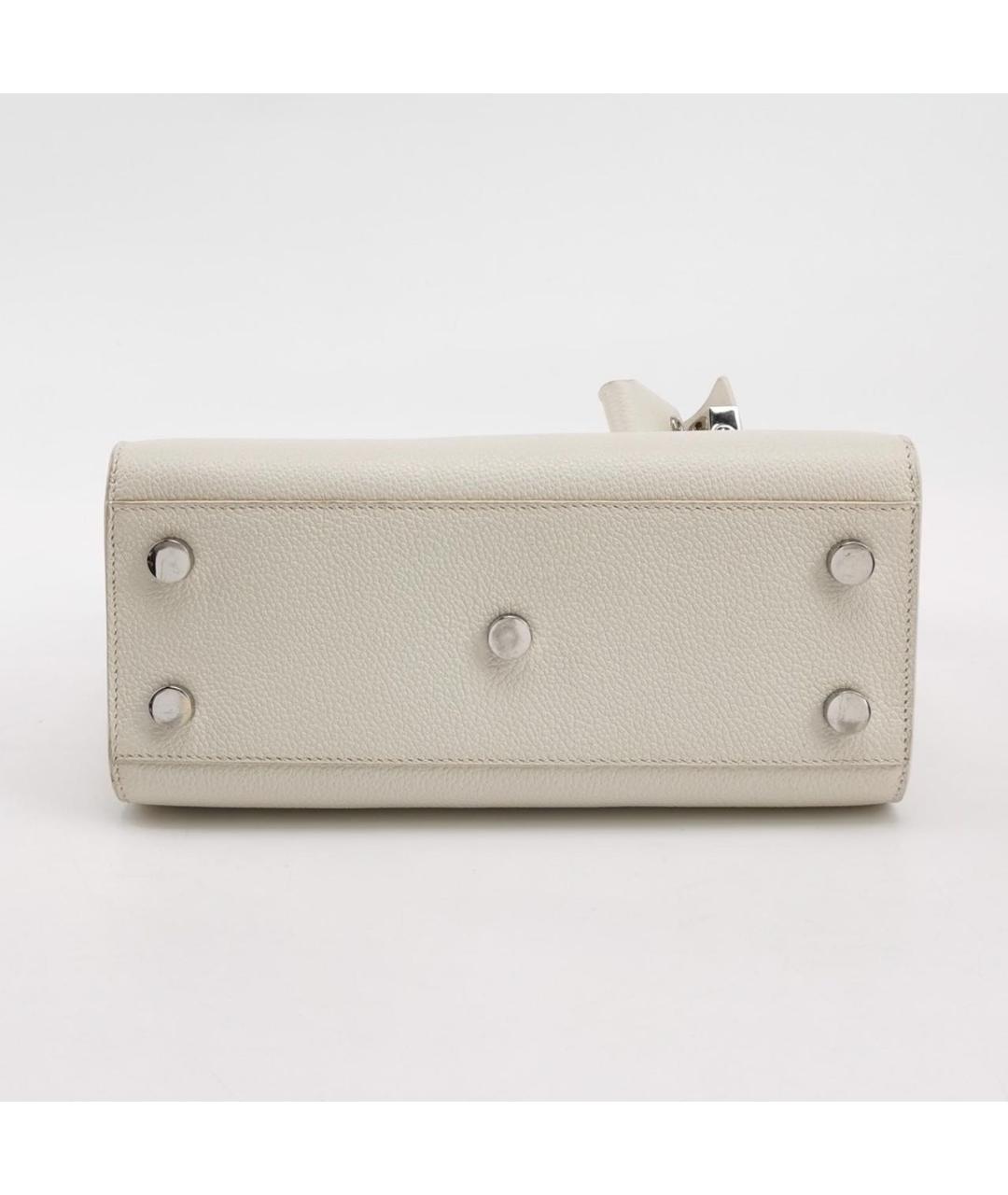 SAINT LAURENT Белая кожаная сумка через плечо, фото 5