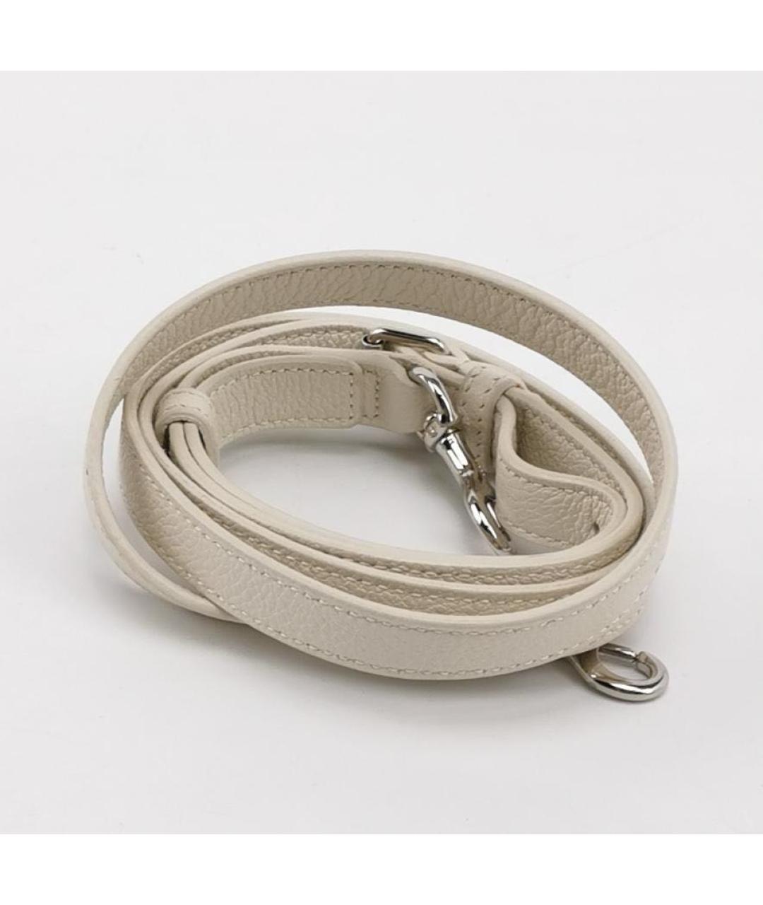 SAINT LAURENT Белая кожаная сумка через плечо, фото 8