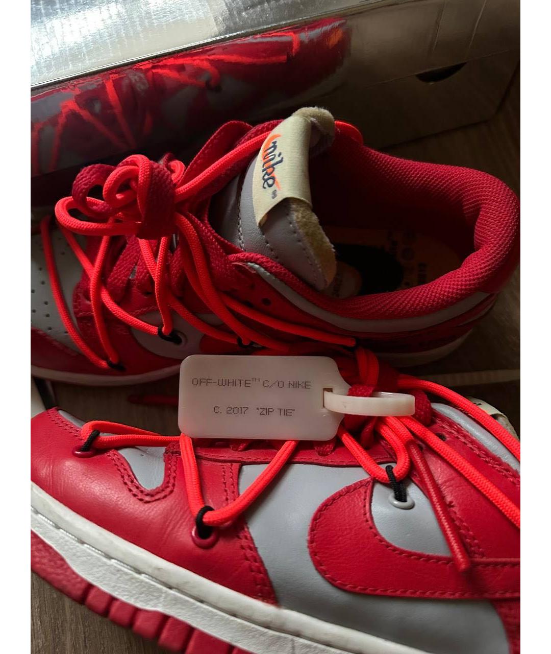 NIKE X OFF-WHITE Красные кеды, фото 7