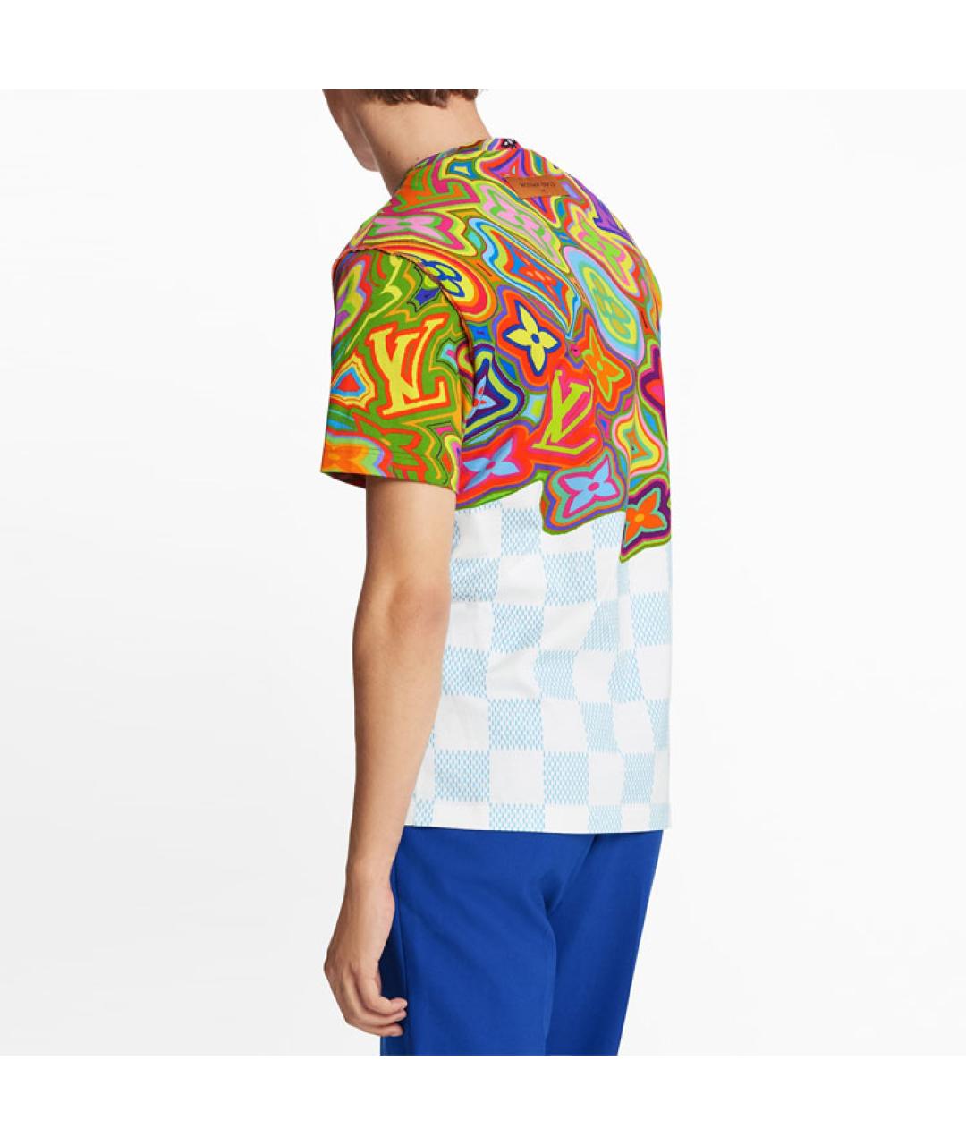 LOUIS VUITTON Мульти хлопковая футболка, фото 3