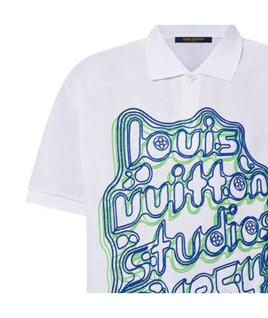 LOUIS VUITTON Белая хлопковая футболка, фото 5
