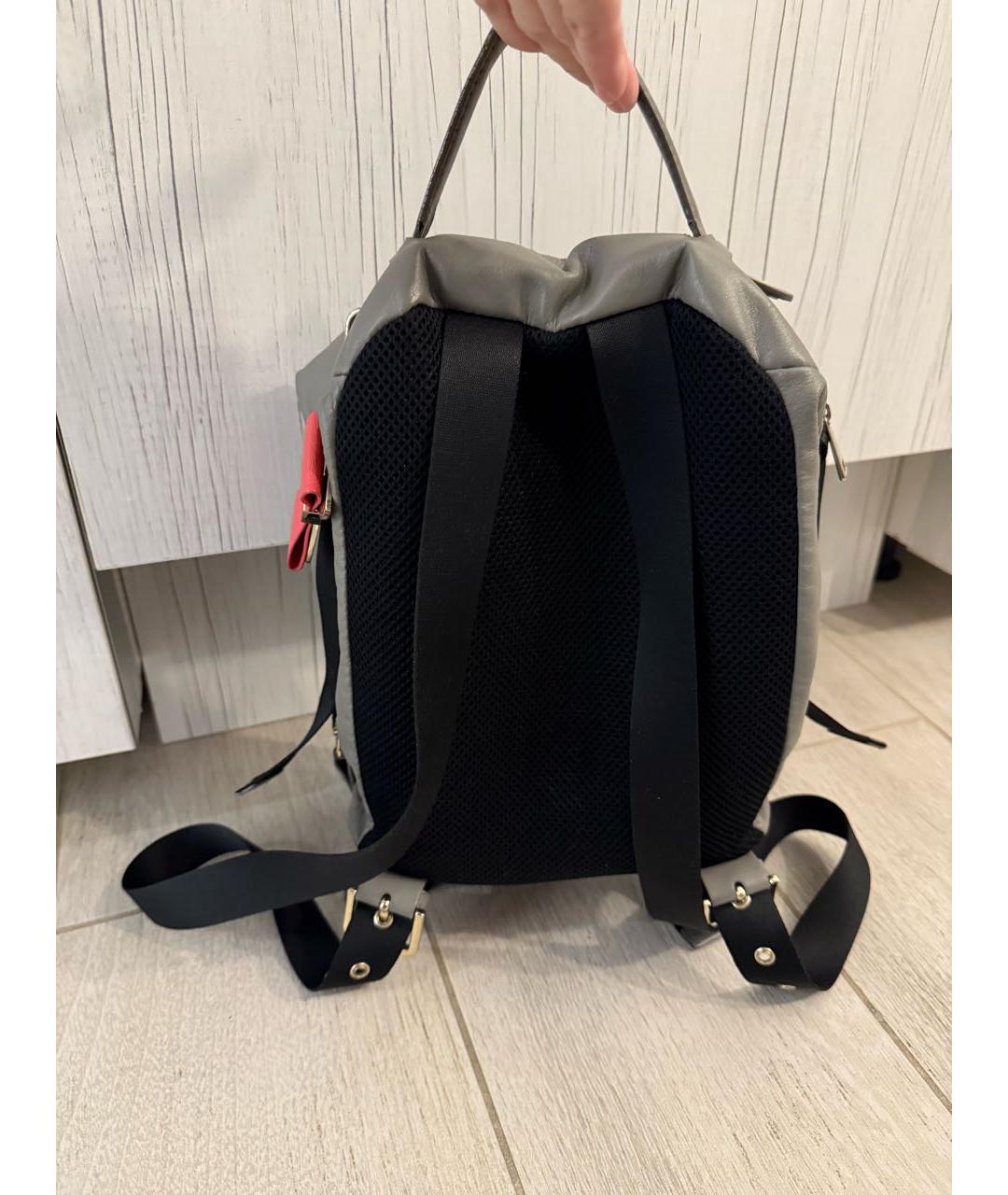 FURLA Серый кожаный рюкзак, фото 3