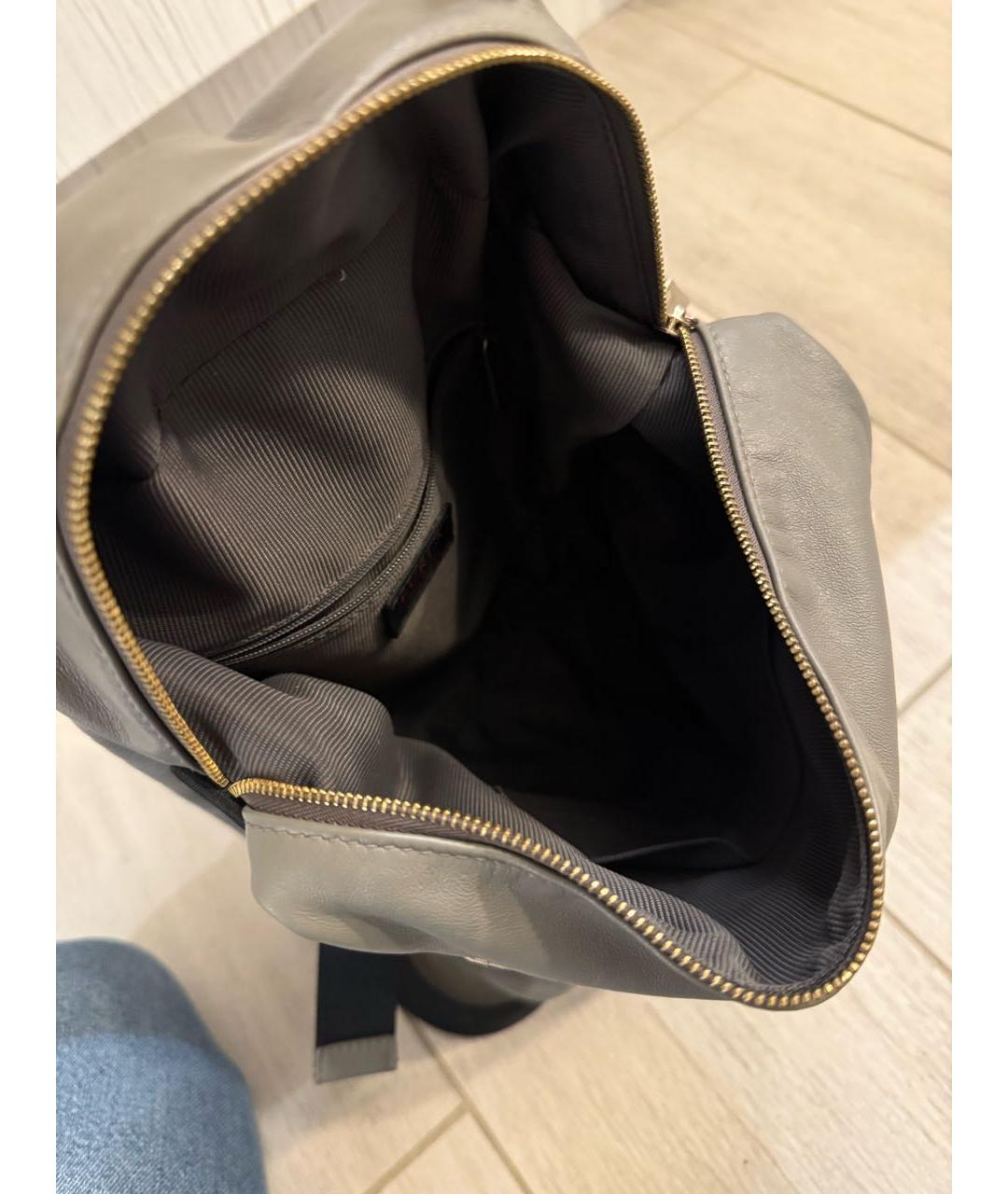 FURLA Серый кожаный рюкзак, фото 4