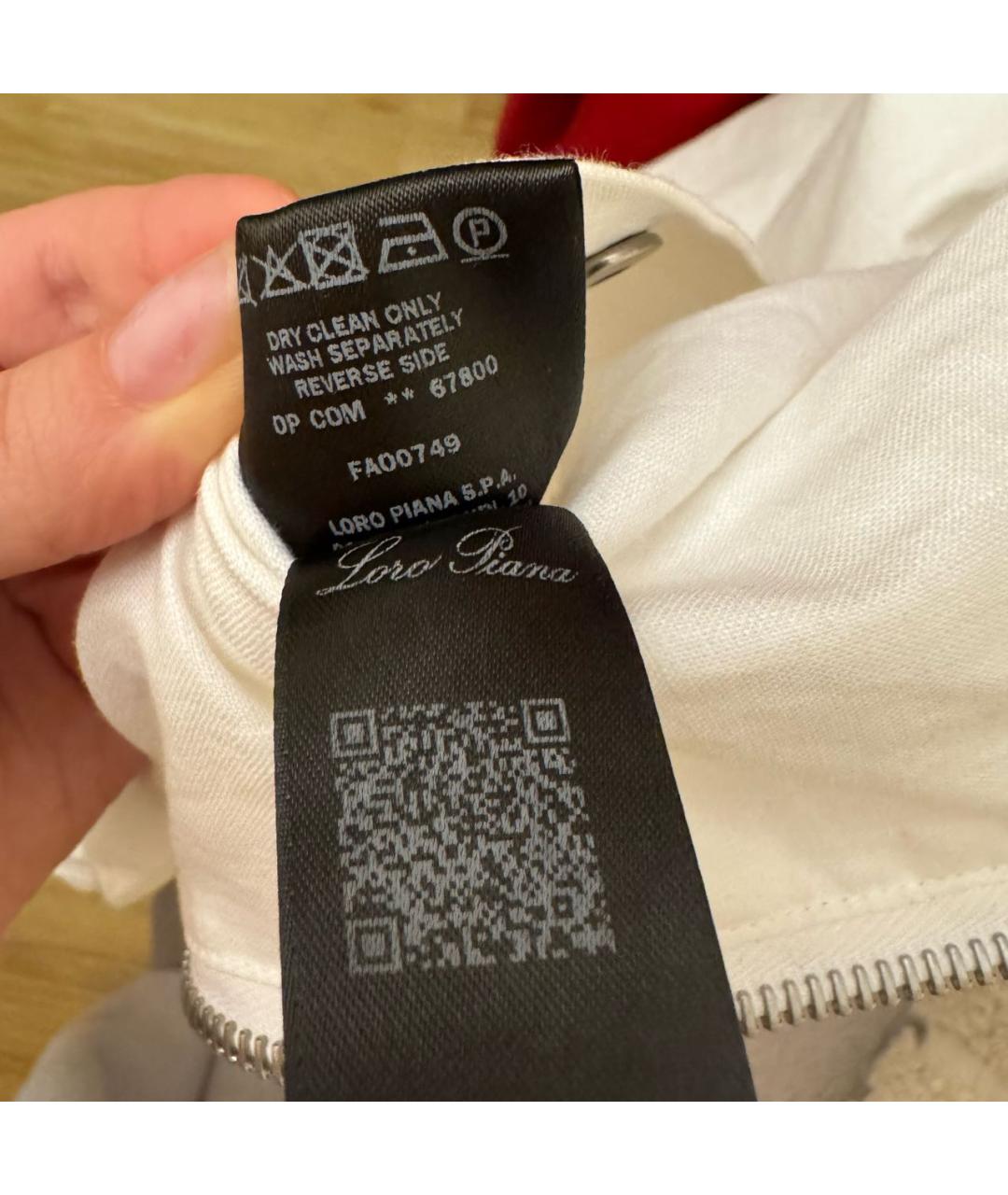 LORO PIANA Белая льняная куртка, фото 7