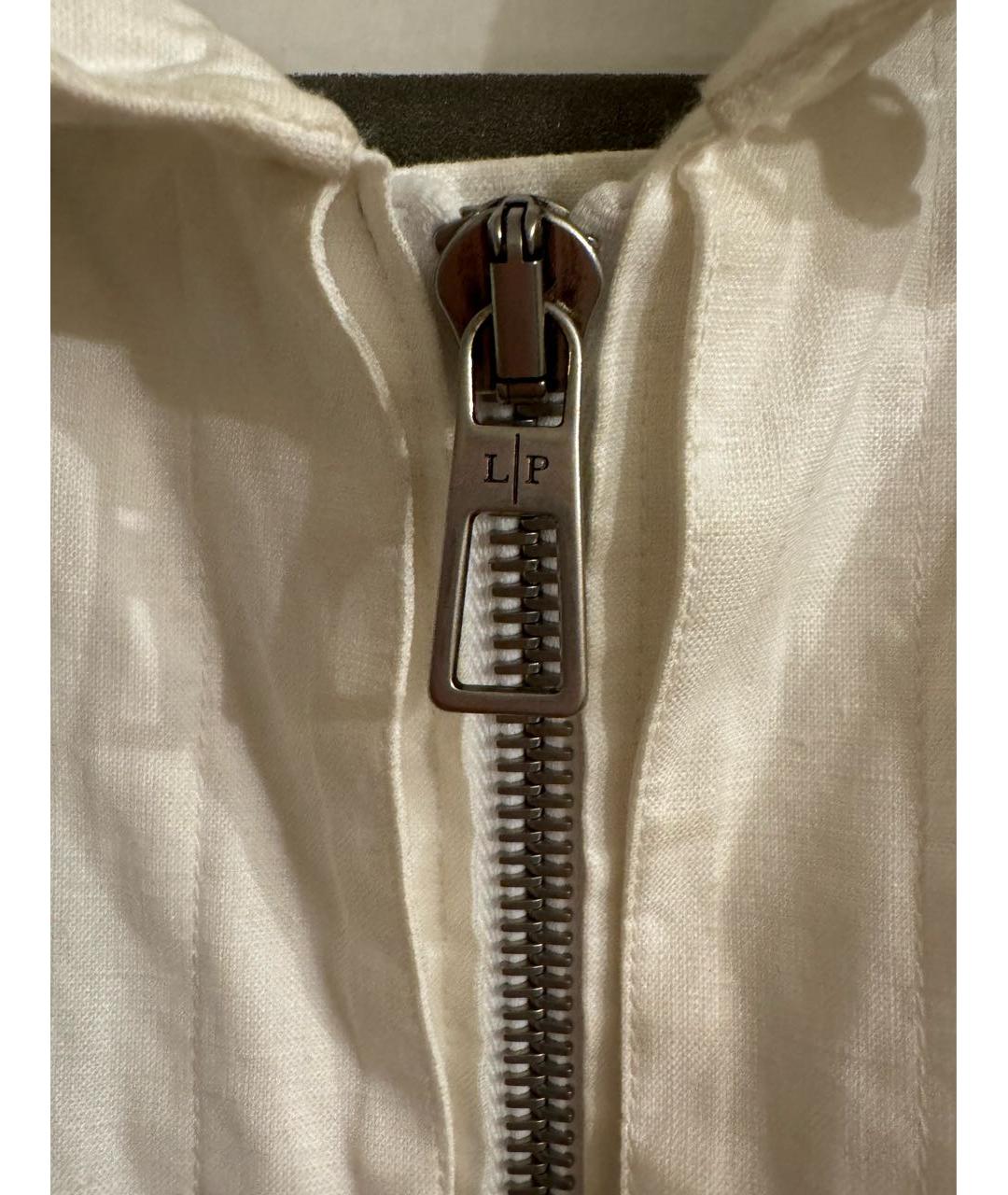 LORO PIANA Белая льняная куртка, фото 4