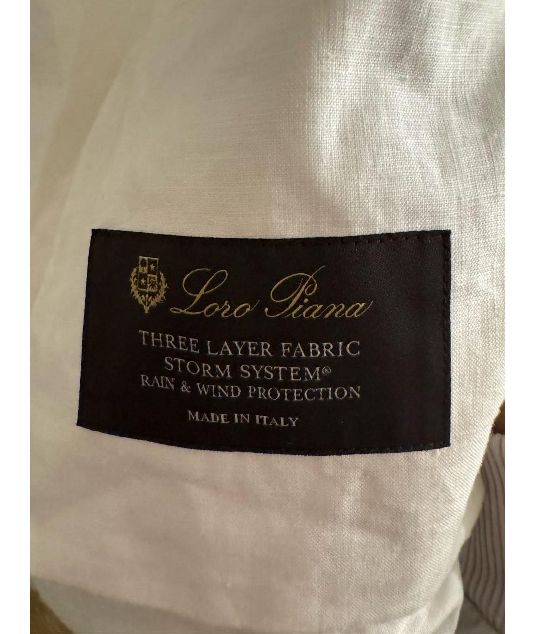 LORO PIANA Белая льняная куртка, фото 6