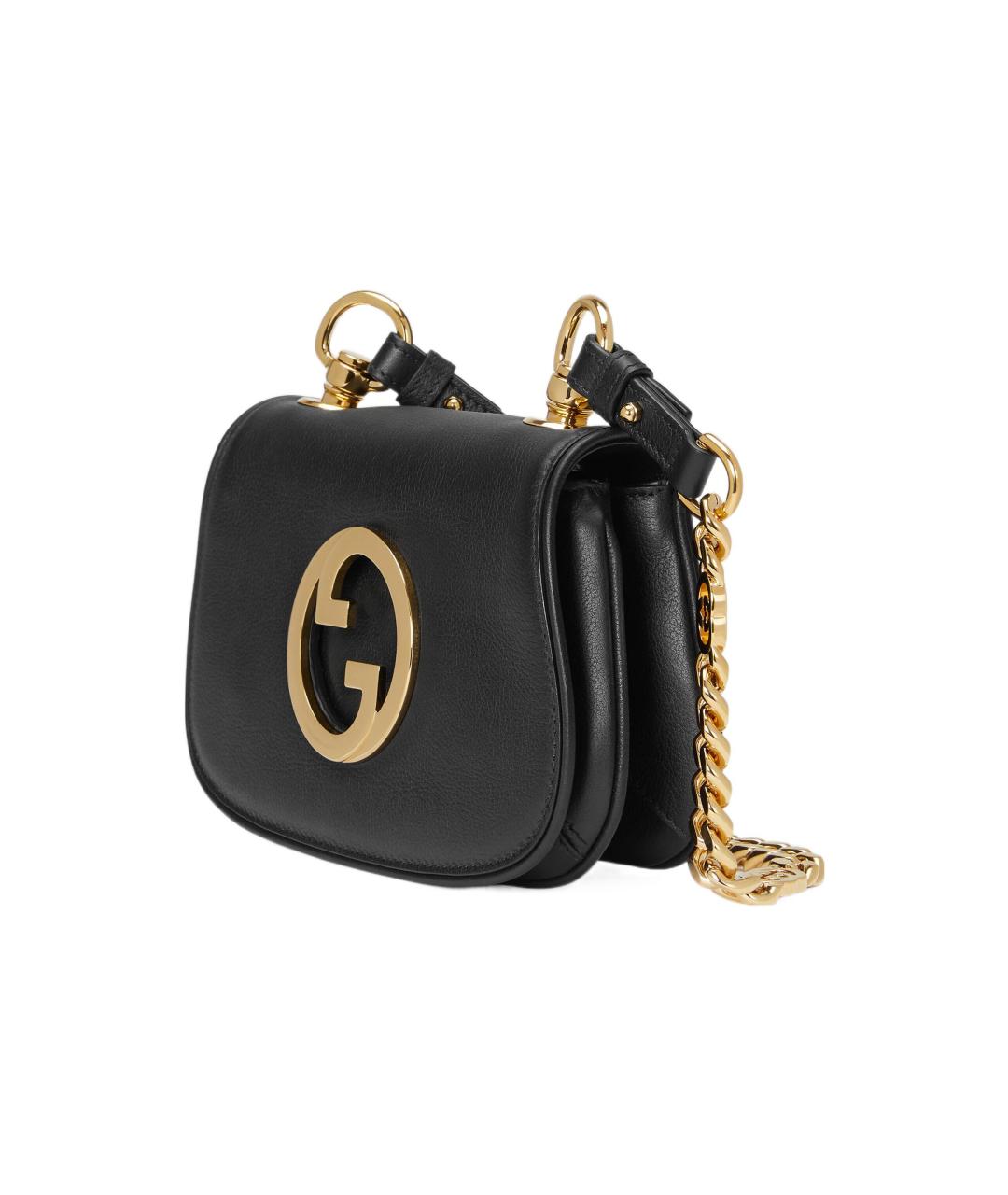 GUCCI Черная кожаная сумка через плечо, фото 5
