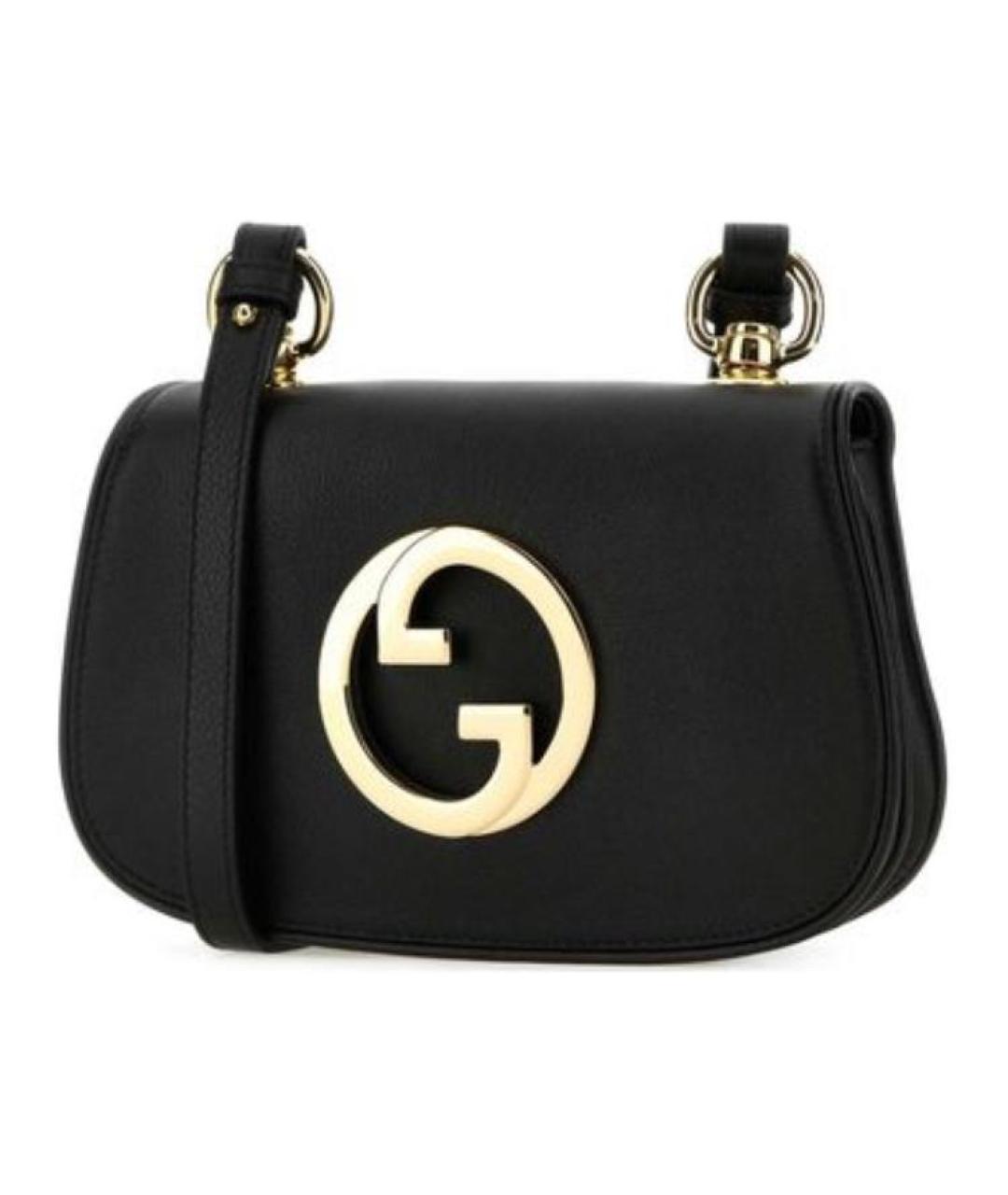 GUCCI Черная кожаная сумка через плечо, фото 4