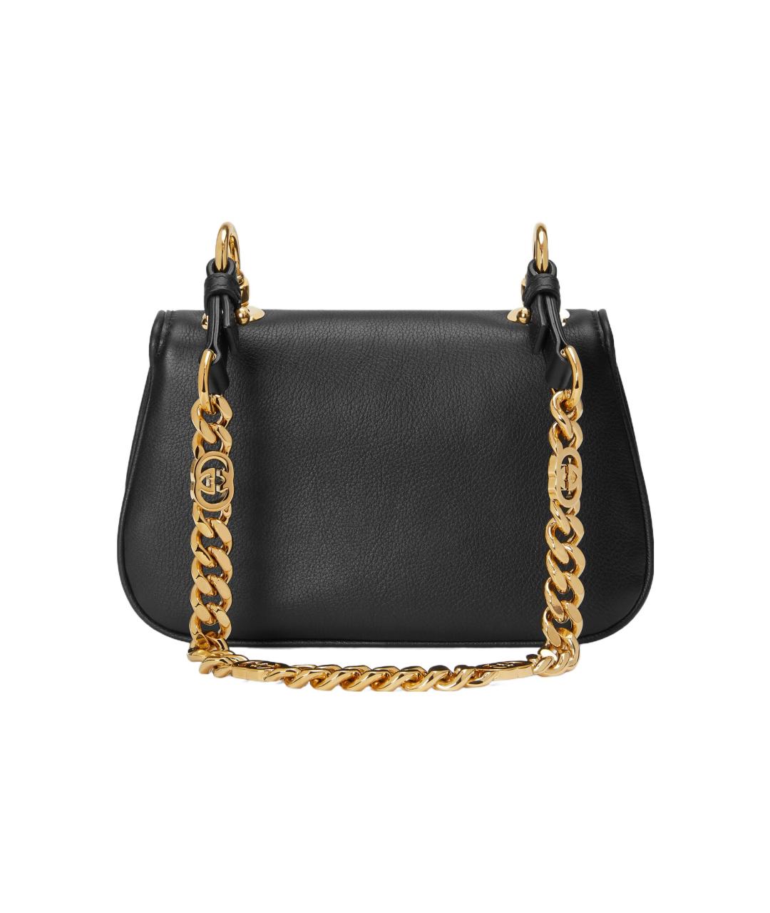 GUCCI Черная кожаная сумка через плечо, фото 7