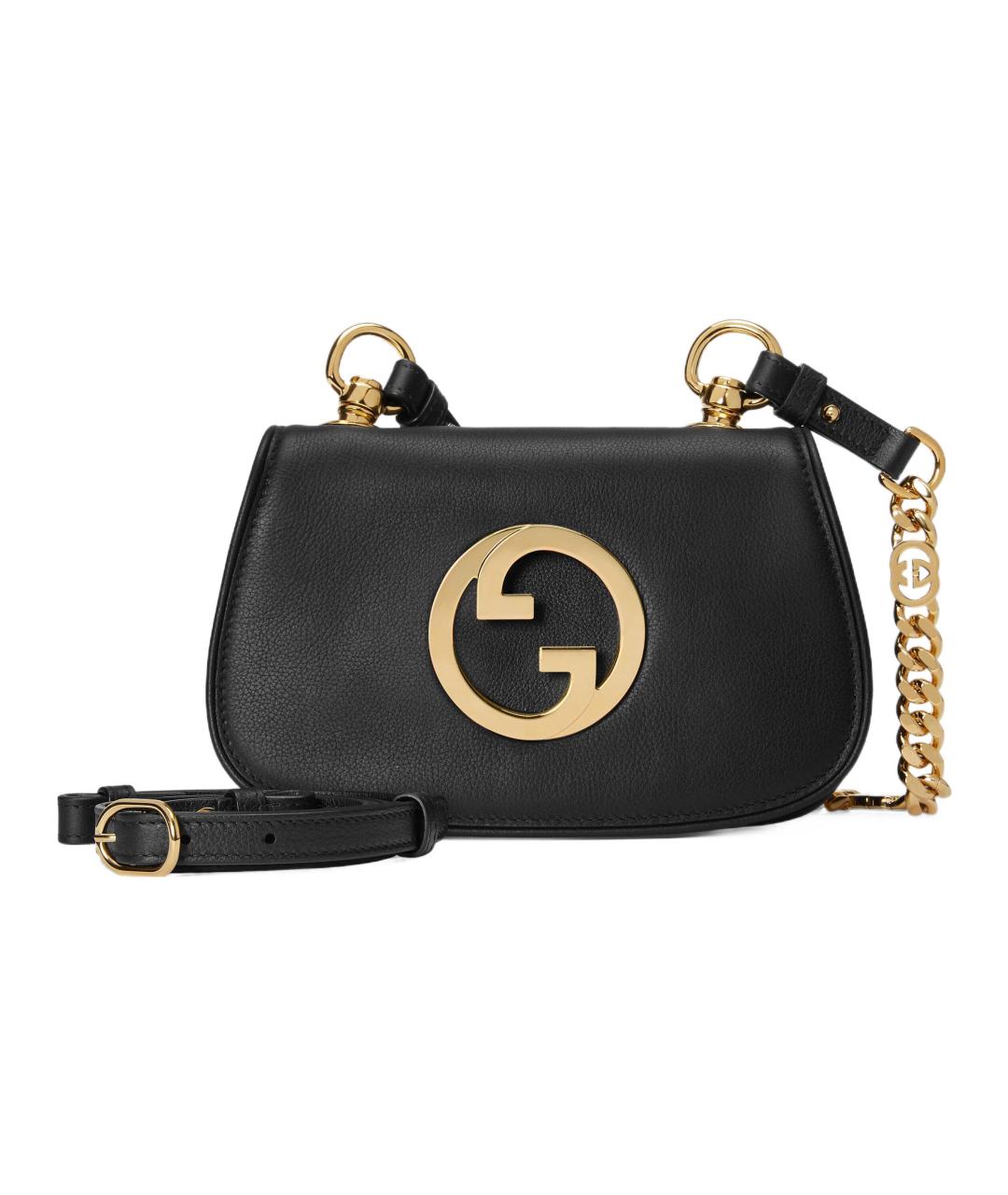 GUCCI Черная кожаная сумка через плечо, фото 2