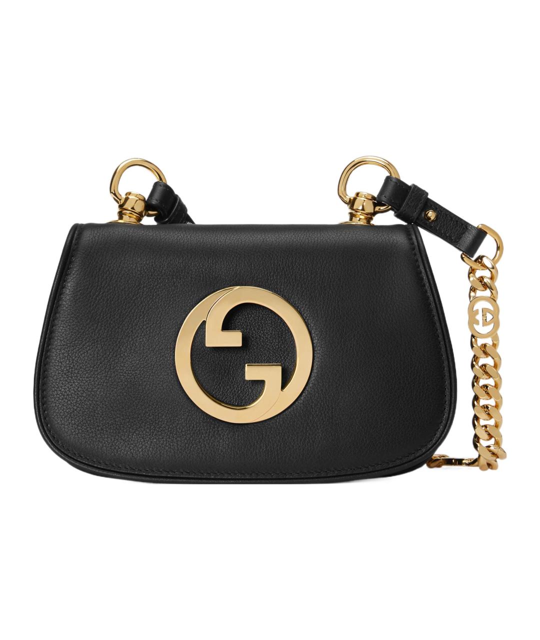 GUCCI Черная кожаная сумка через плечо, фото 1