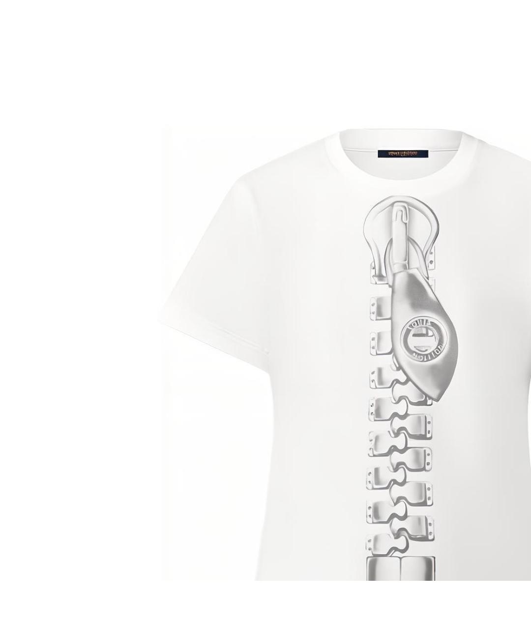 LOUIS VUITTON Белая хлопковая футболка, фото 6