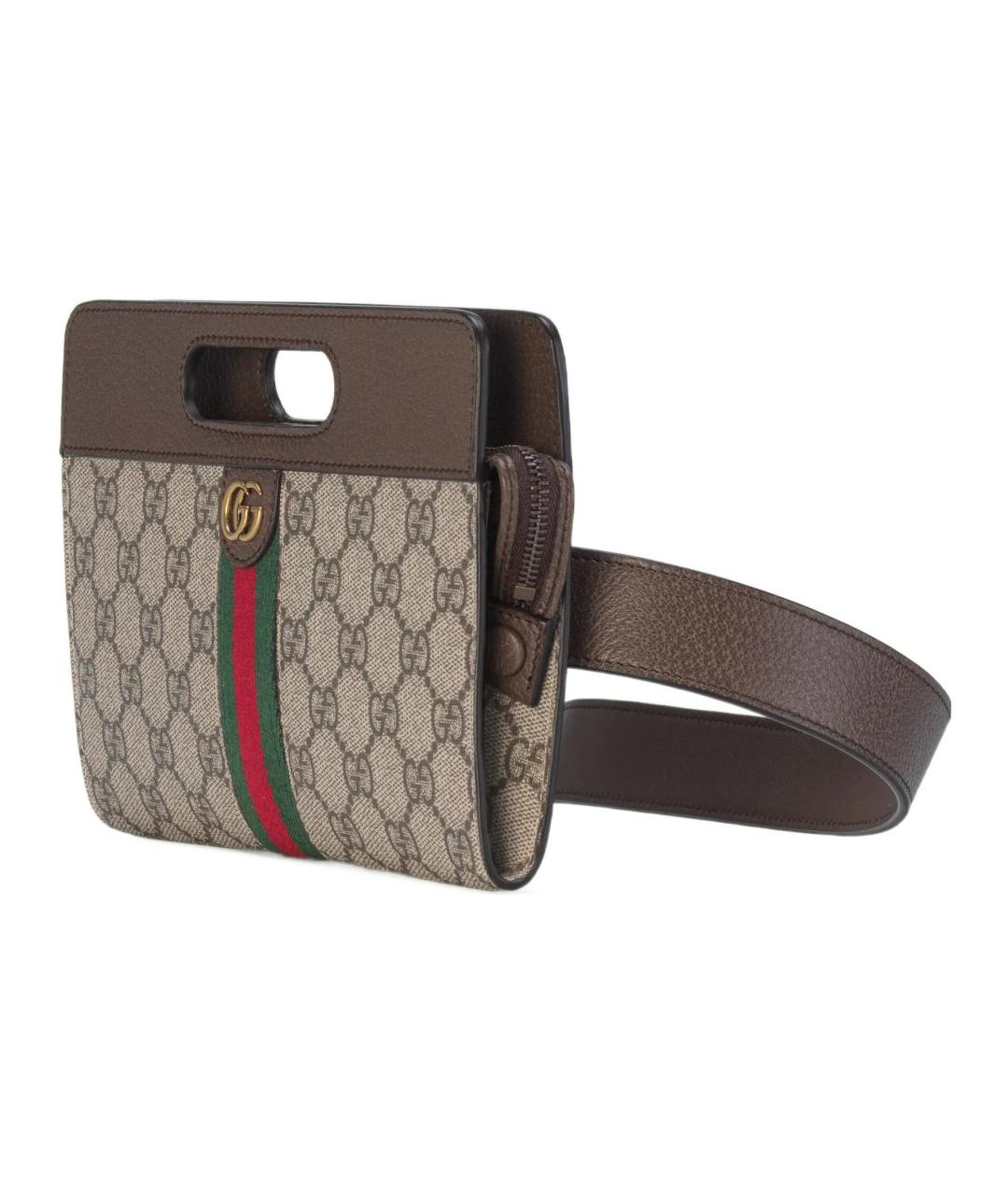 GUCCI Коричневая поясная сумка, фото 2