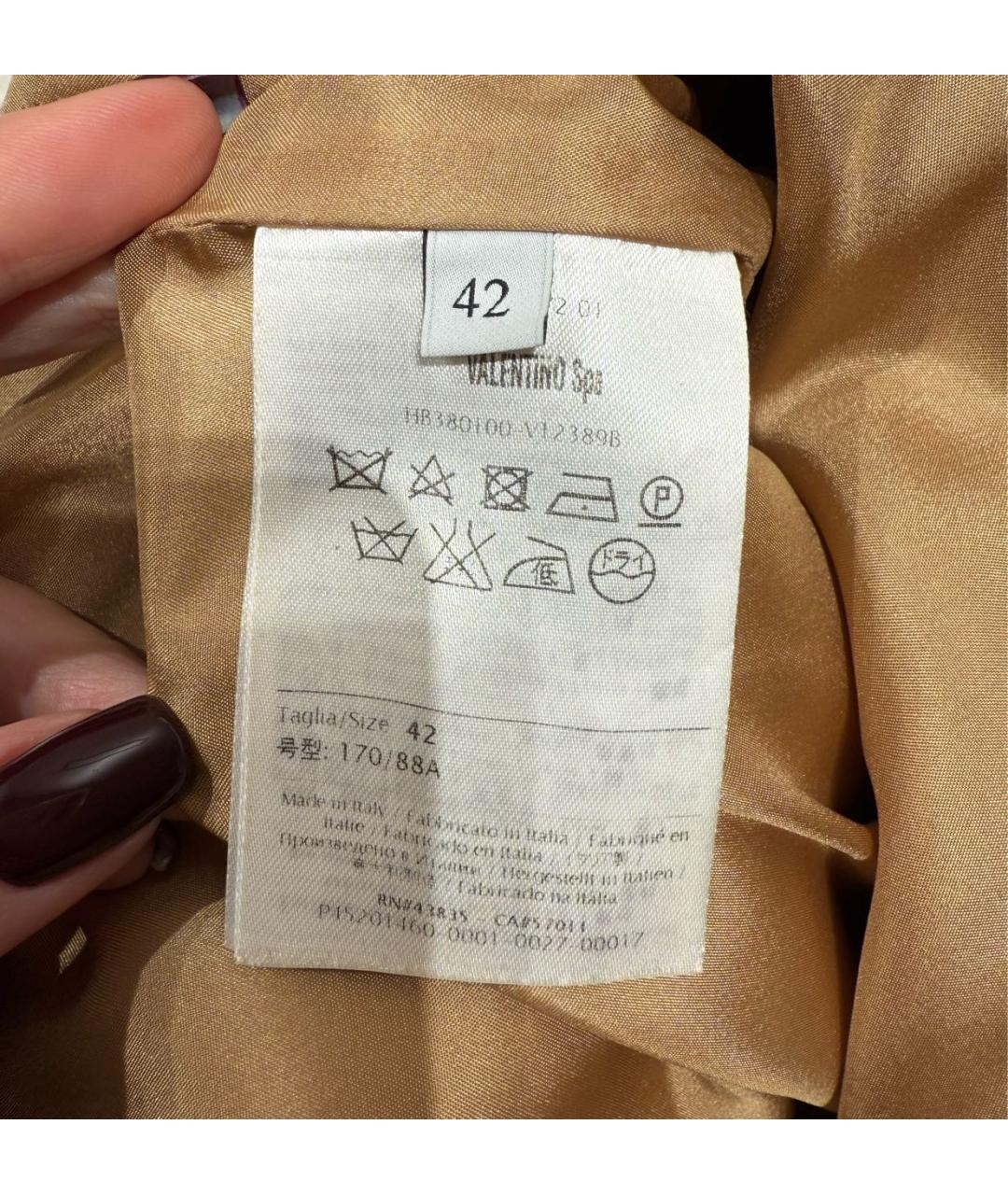 VALENTINO Бежевая шерстяная блузы, фото 4