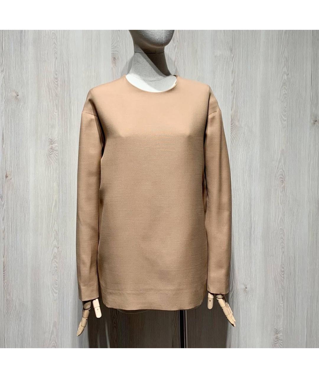 VALENTINO Бежевая шерстяная блузы, фото 6