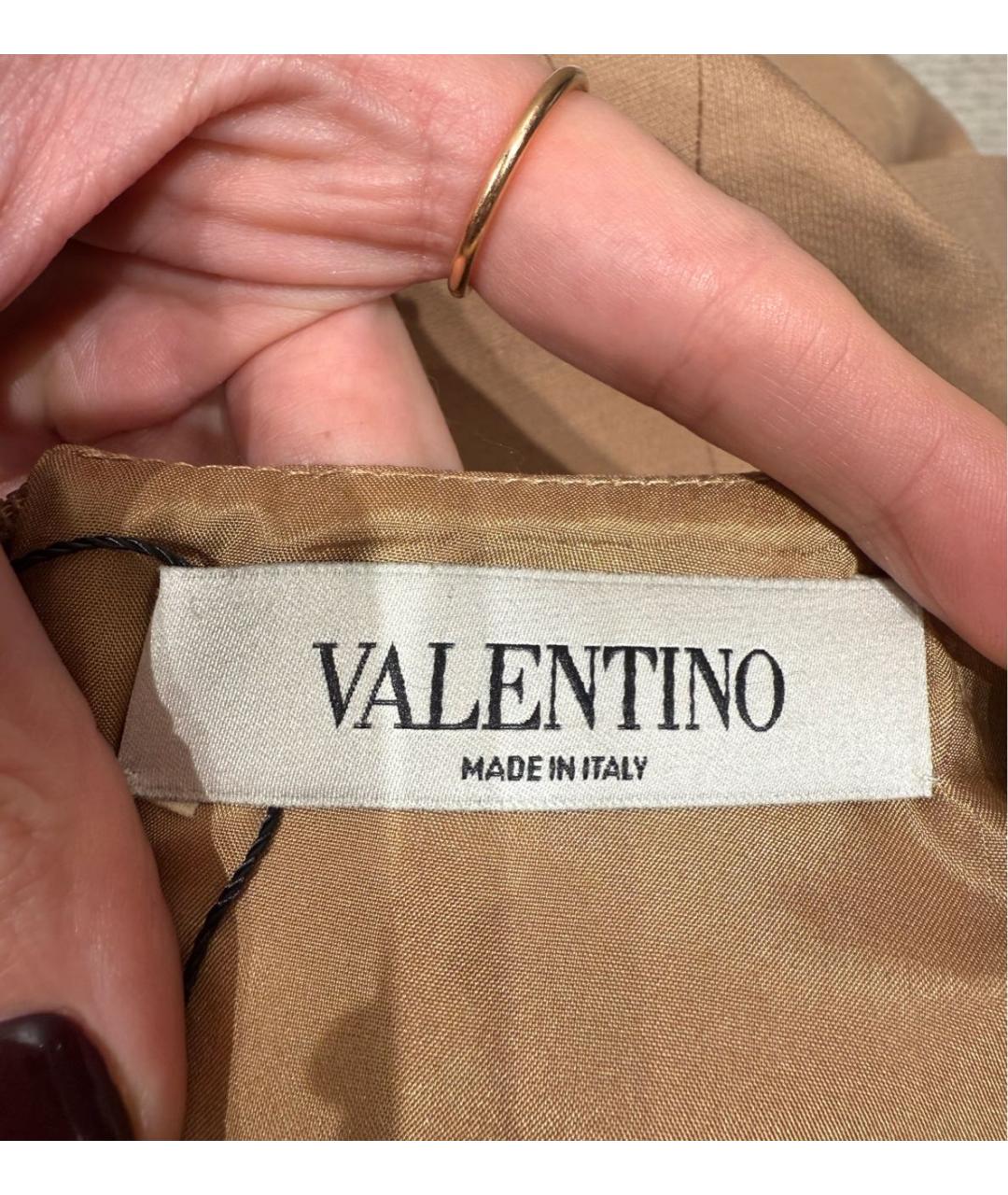 VALENTINO Бежевая шерстяная блузы, фото 3