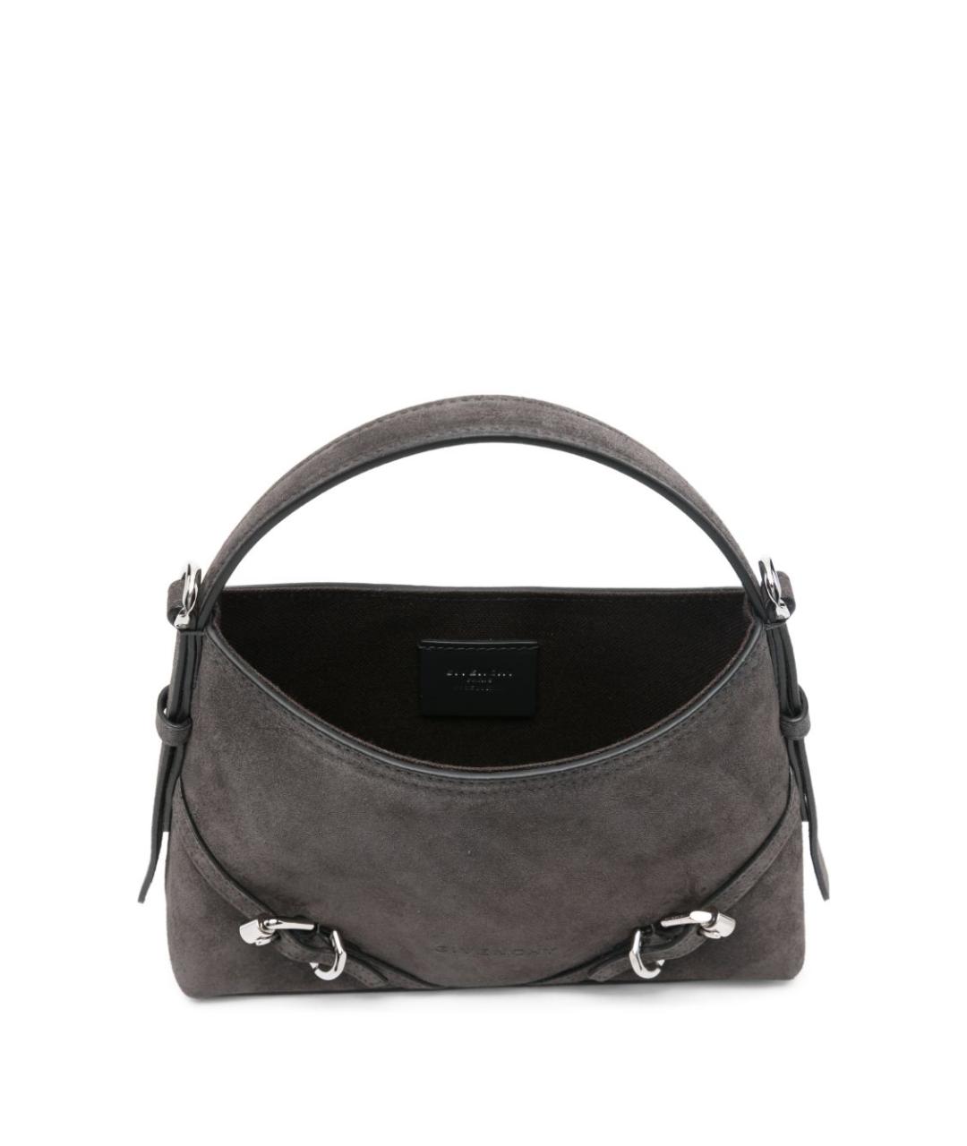 GIVENCHY Серая кожаная сумка с короткими ручками, фото 5