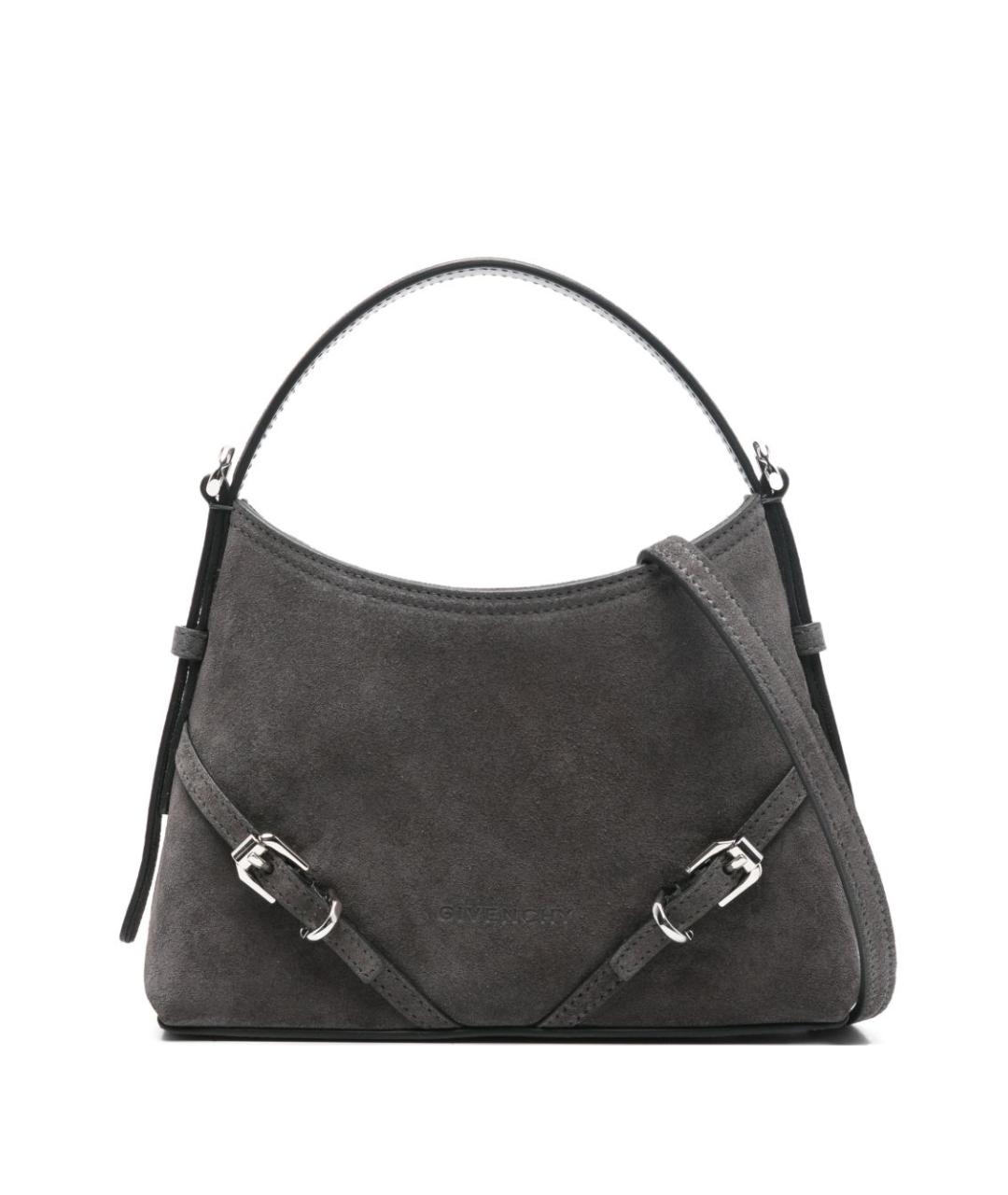 GIVENCHY Серая кожаная сумка с короткими ручками, фото 1
