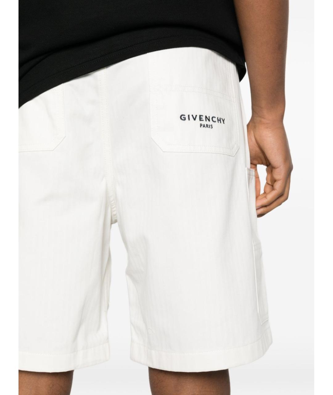 GIVENCHY Белые хлопковые шорты, фото 5