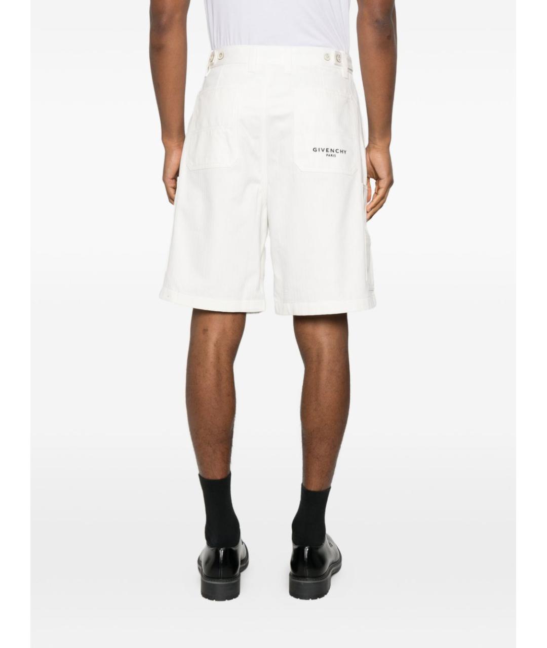 GIVENCHY Белые хлопковые шорты, фото 2