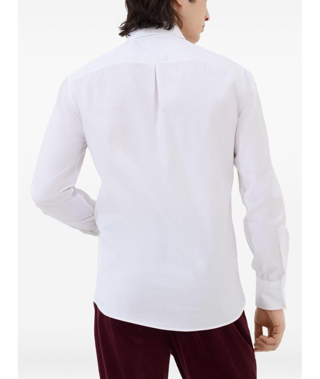 BRUNELLO CUCINELLI Белая хлопковая кэжуал рубашка, фото 2