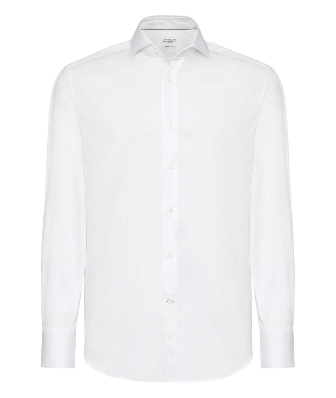 BRUNELLO CUCINELLI Белая хлопковая кэжуал рубашка, фото 1