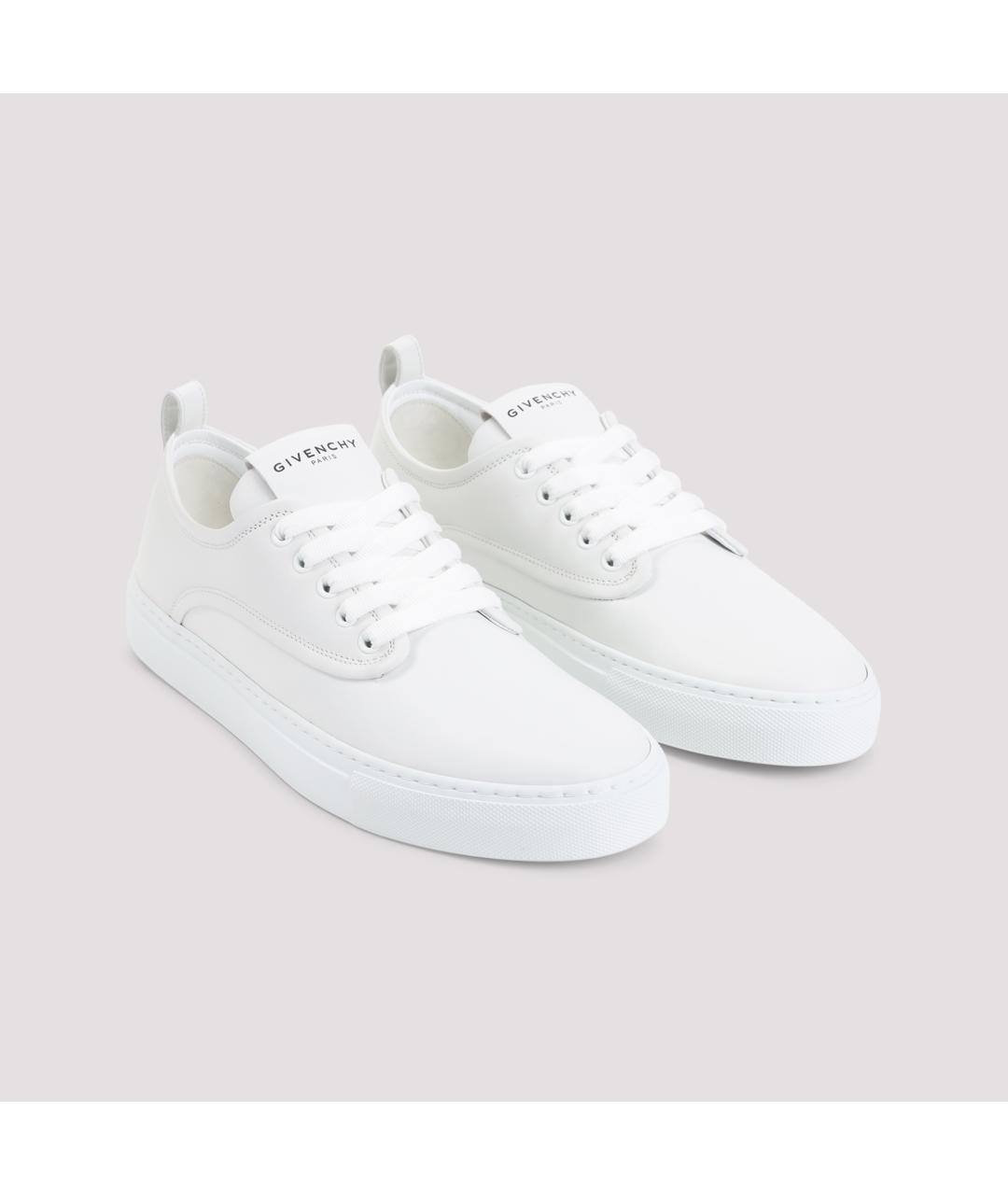 GIVENCHY Белые кожаные низкие кроссовки / кеды, фото 3