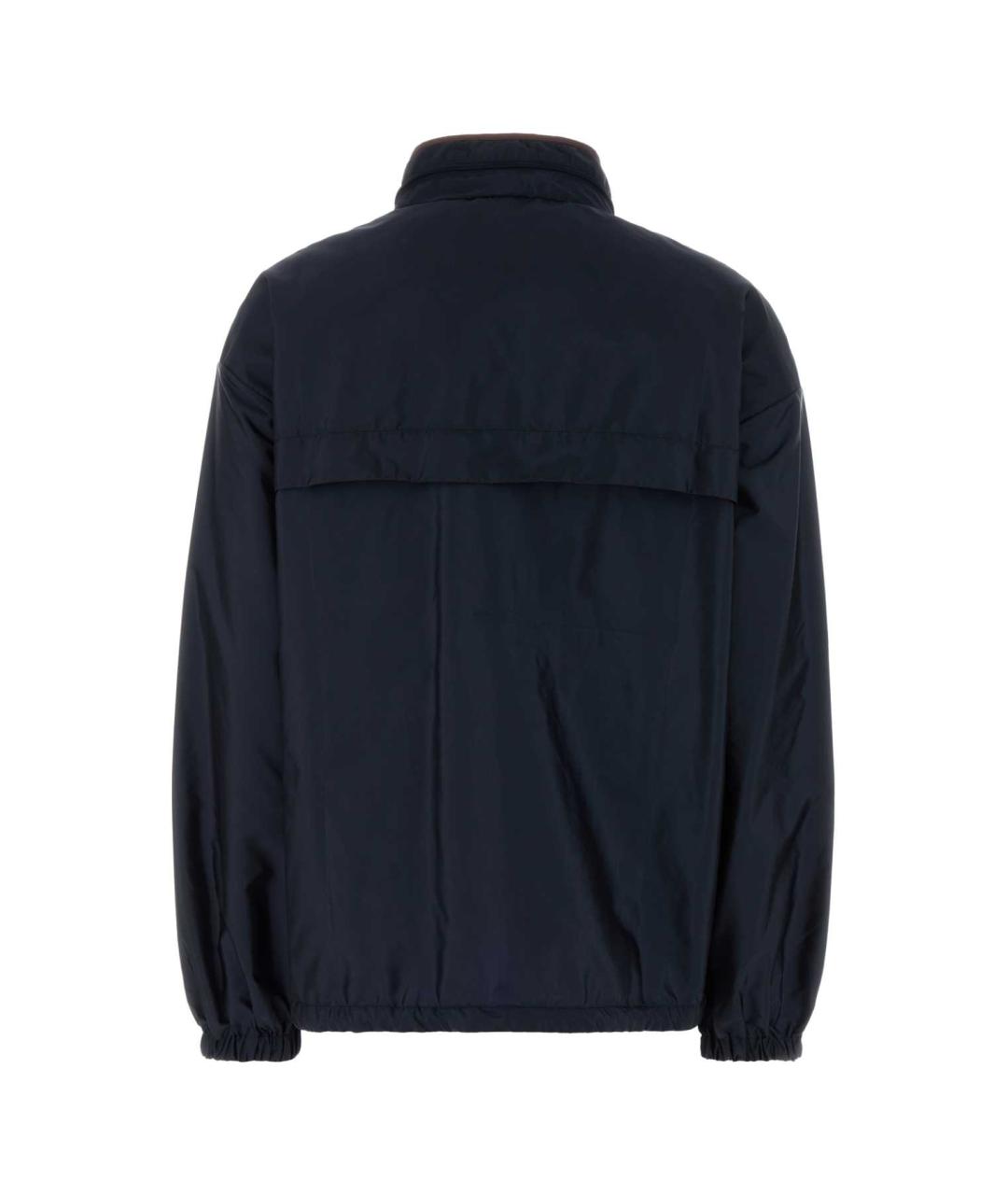 PRADA Темно-синяя полиамидовая куртка, фото 2