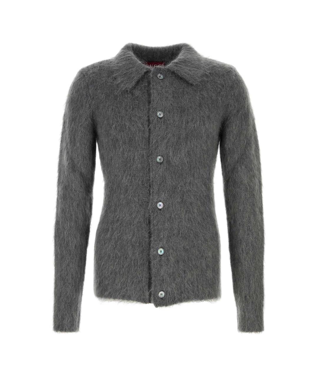 GUCCI Серый шерстяной кардиган, фото 1