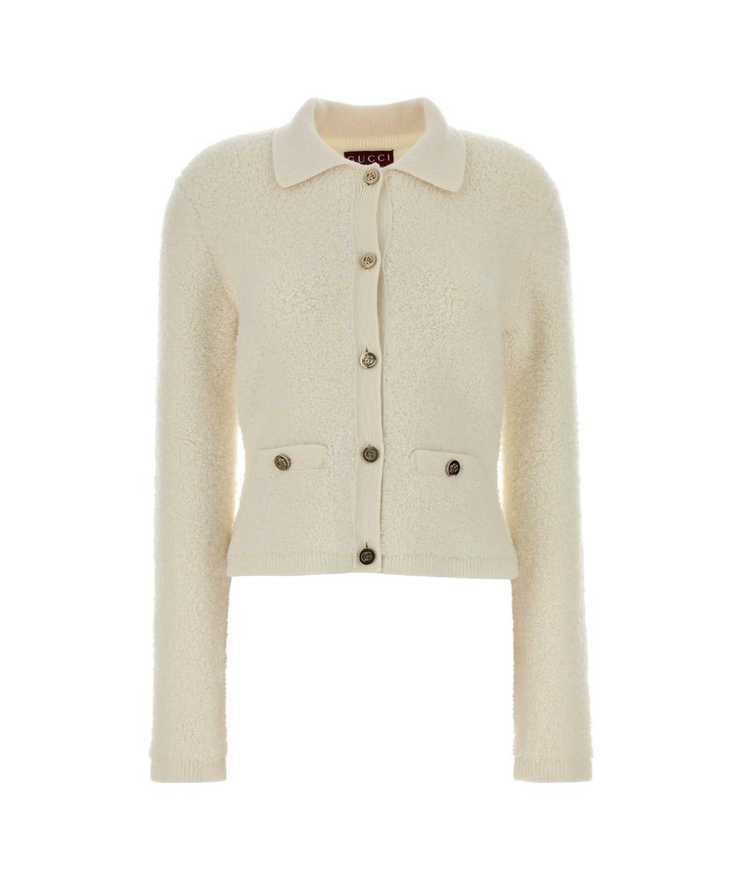 GUCCI Белый шерстяной кардиган, фото 1