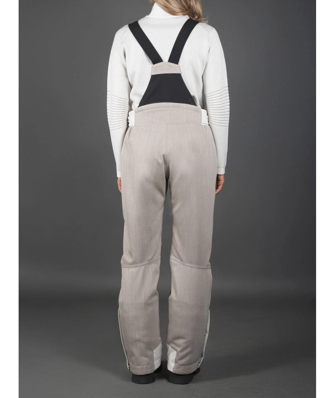 MOORER Белые шерстяные прямые брюки, фото 3