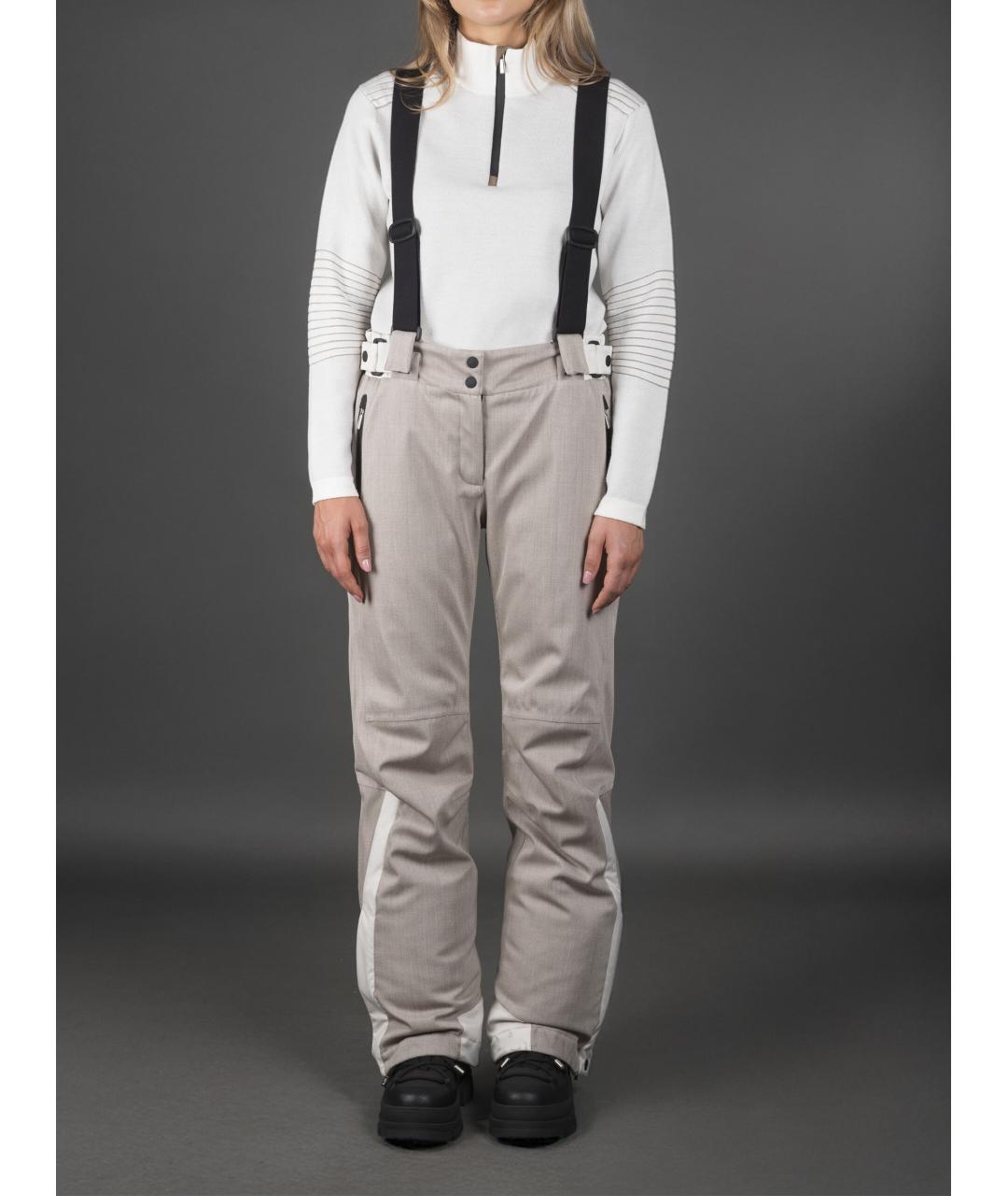 MOORER Белые шерстяные прямые брюки, фото 2