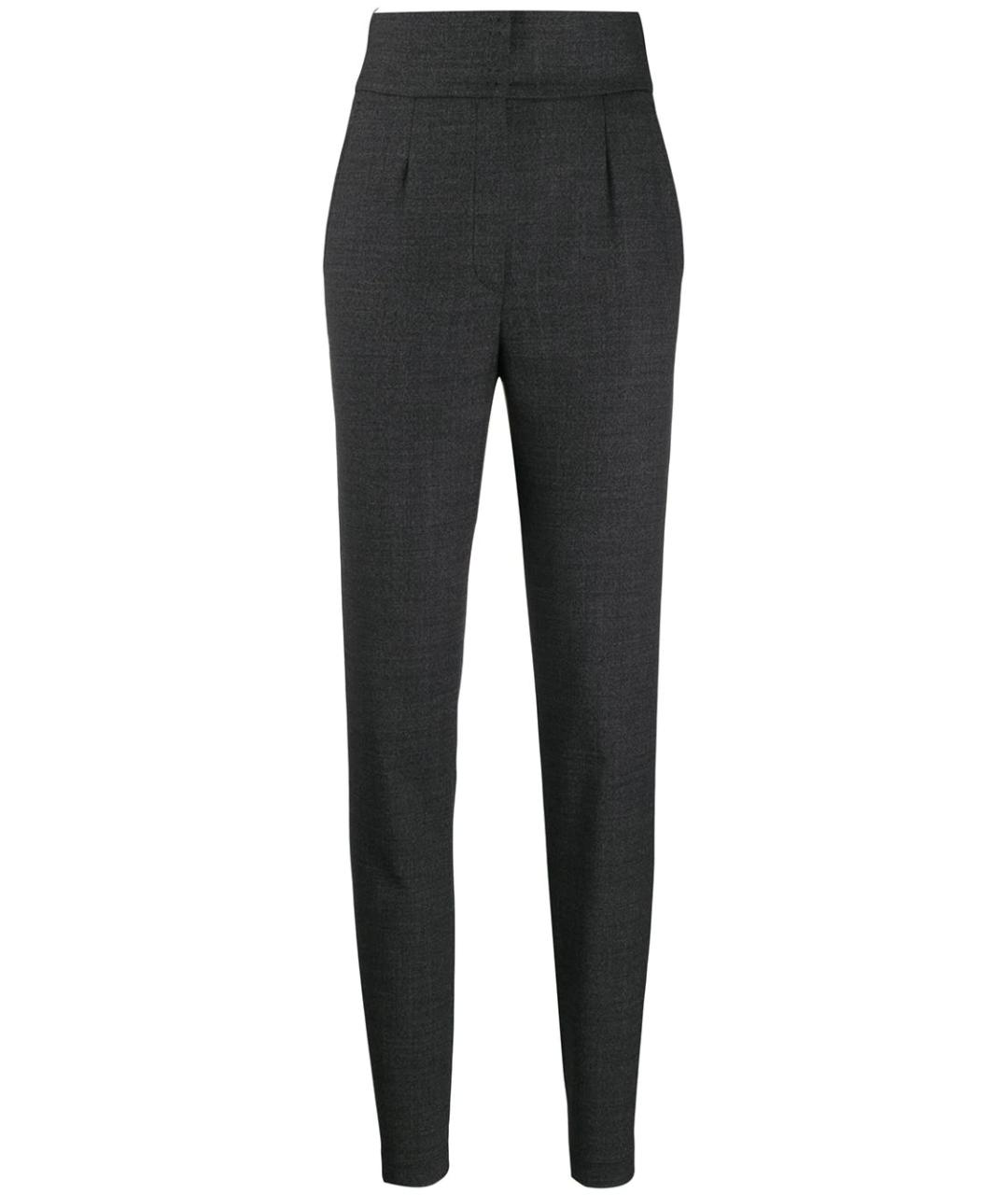 DOLCE&GABBANA Серые шерстяные прямые брюки, фото 1