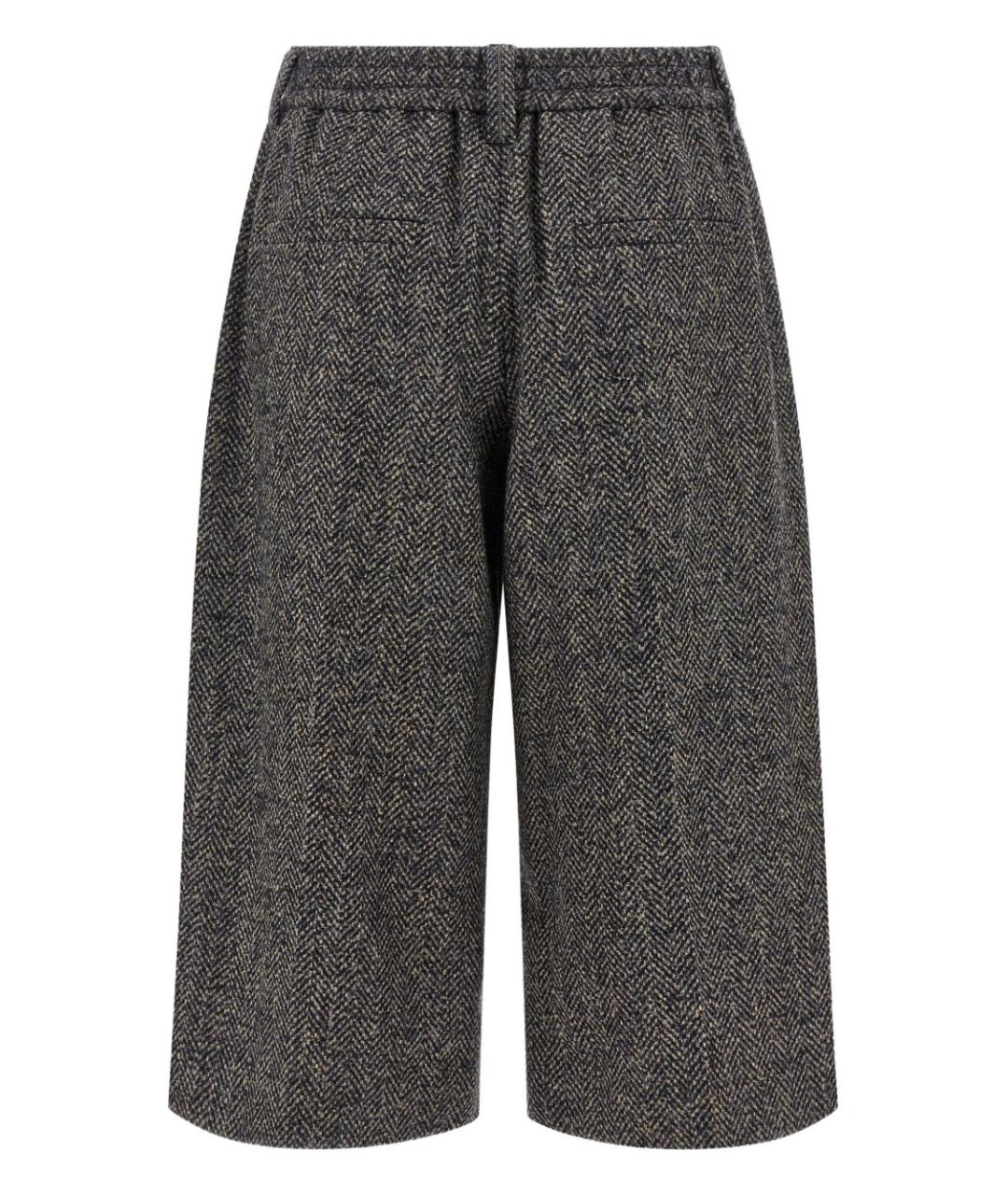 BRUNELLO CUCINELLI Антрацитовые шерстяные кюлоты, фото 4