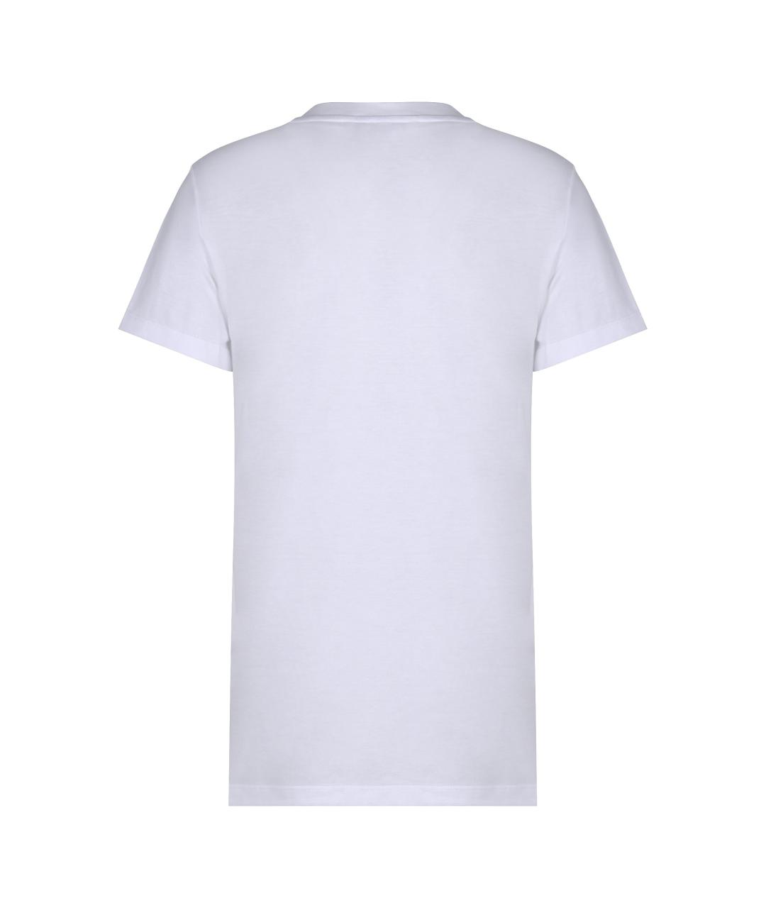 MAX MARA Белая хлопковая футболка, фото 2