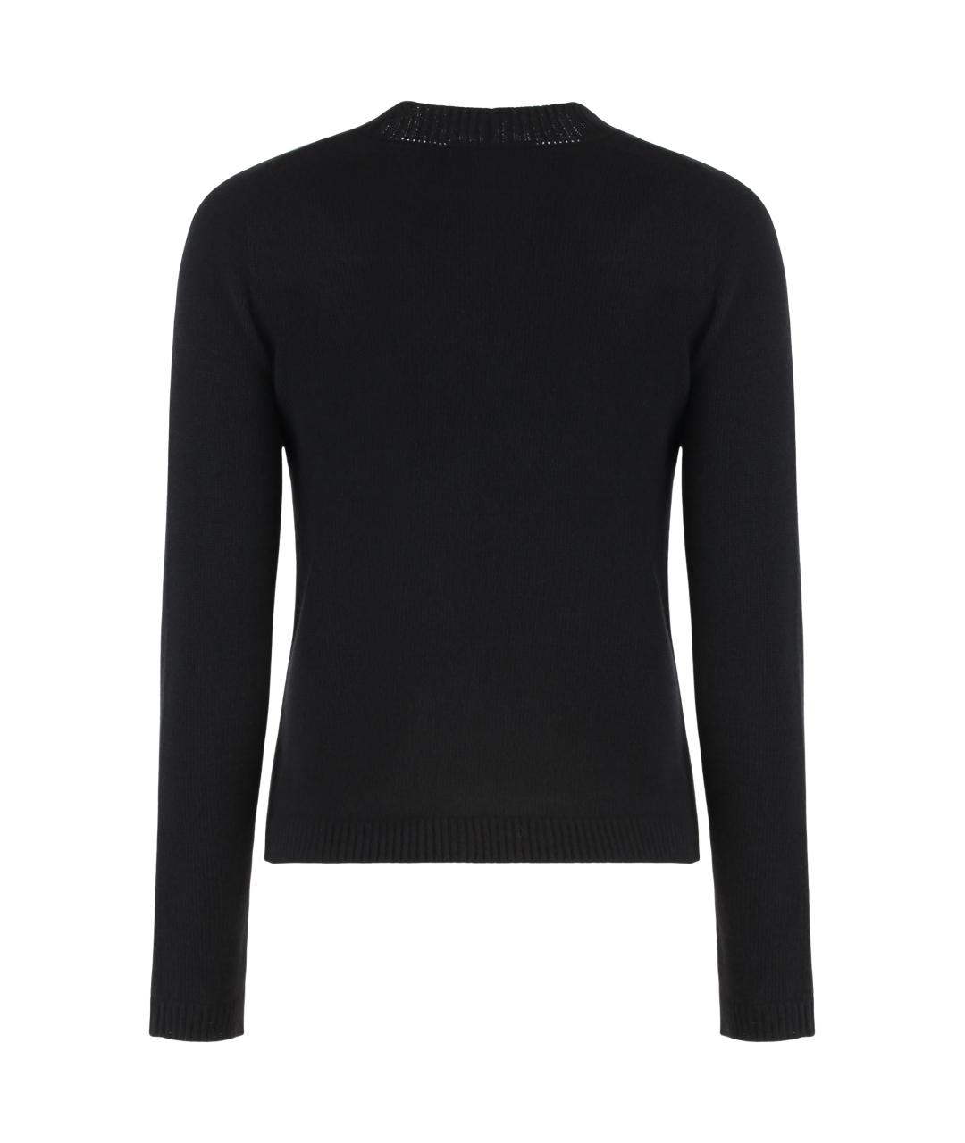 'S MAX MARA Черный кашемировый джемпер / свитер, фото 2
