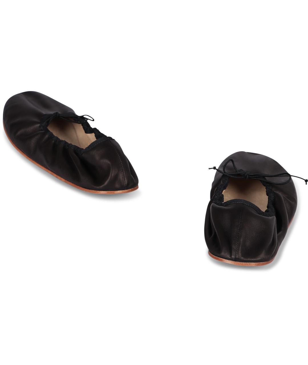 THE ROW Черные кожаные балетки, фото 4