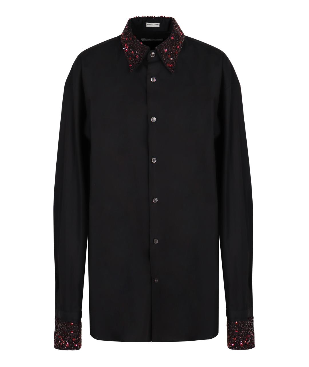 DRIES VAN NOTEN Черная хлопковая кэжуал рубашка, фото 1
